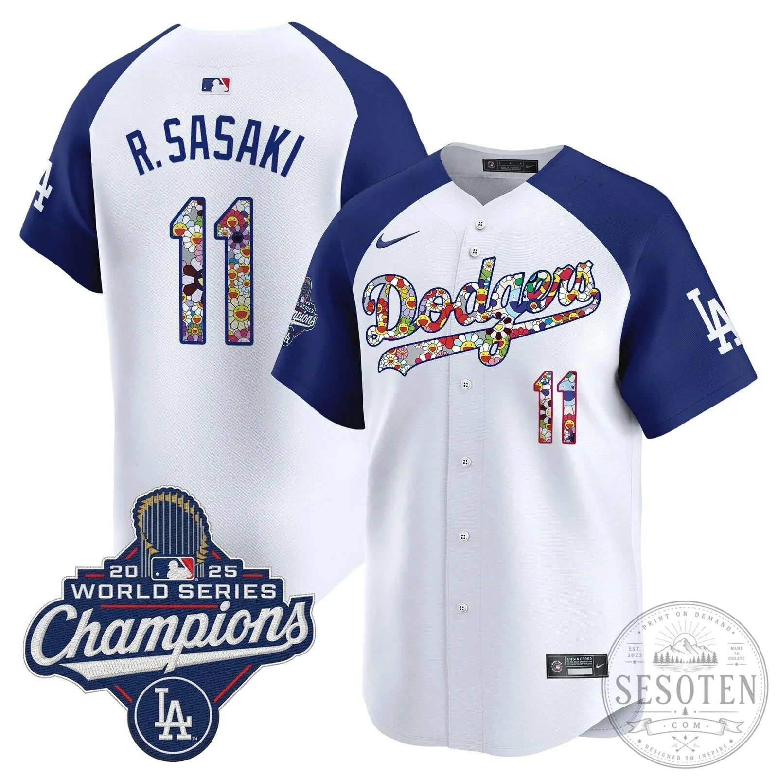 Takashi Murakami Los Angeles Dodgers Shohei Ohtani World Series Champions Jersey 71 Takashi Murakami Los Angeles Dodgers Shohei Ohtani World Series Champions Jersey