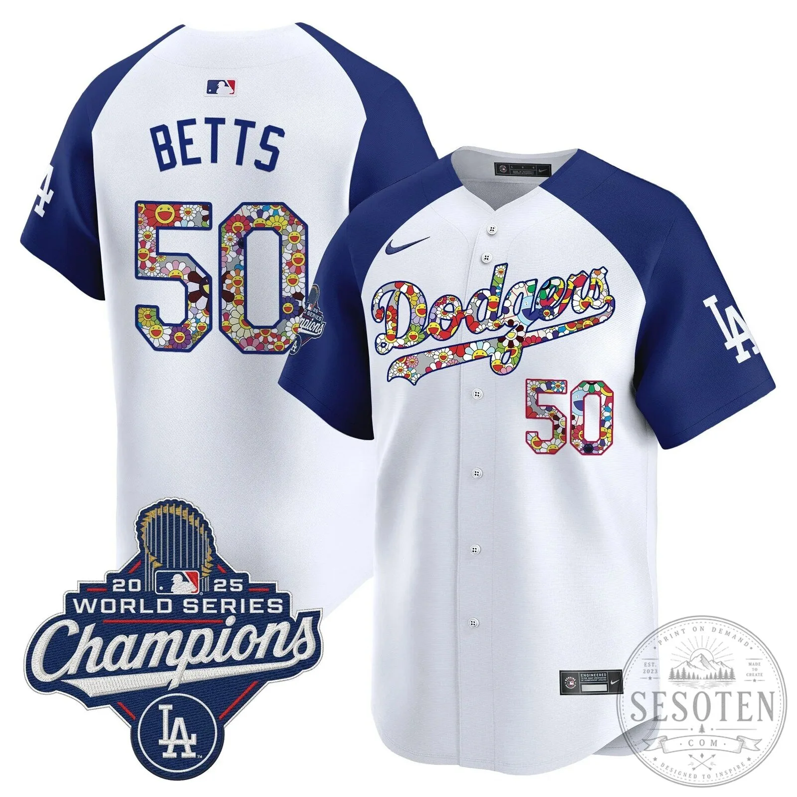 Takashi Murakami Los Angeles Dodgers Shohei Ohtani World Series Champions Jersey 74 Takashi Murakami Los Angeles Dodgers Shohei Ohtani World Series Champions Jersey