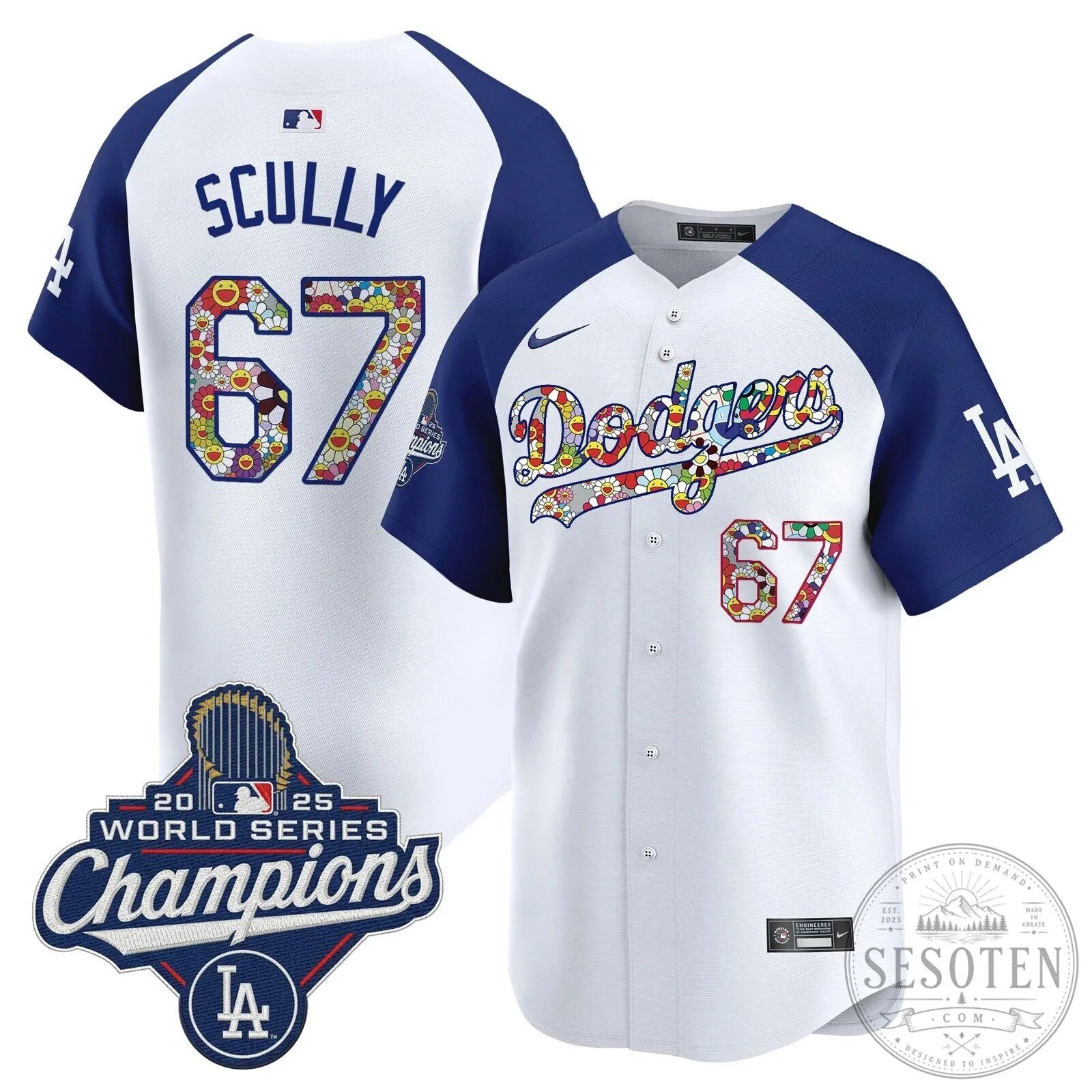 Takashi Murakami Los Angeles Dodgers Shohei Ohtani World Series Champions Jersey 75 Takashi Murakami Los Angeles Dodgers Shohei Ohtani World Series Champions Jersey