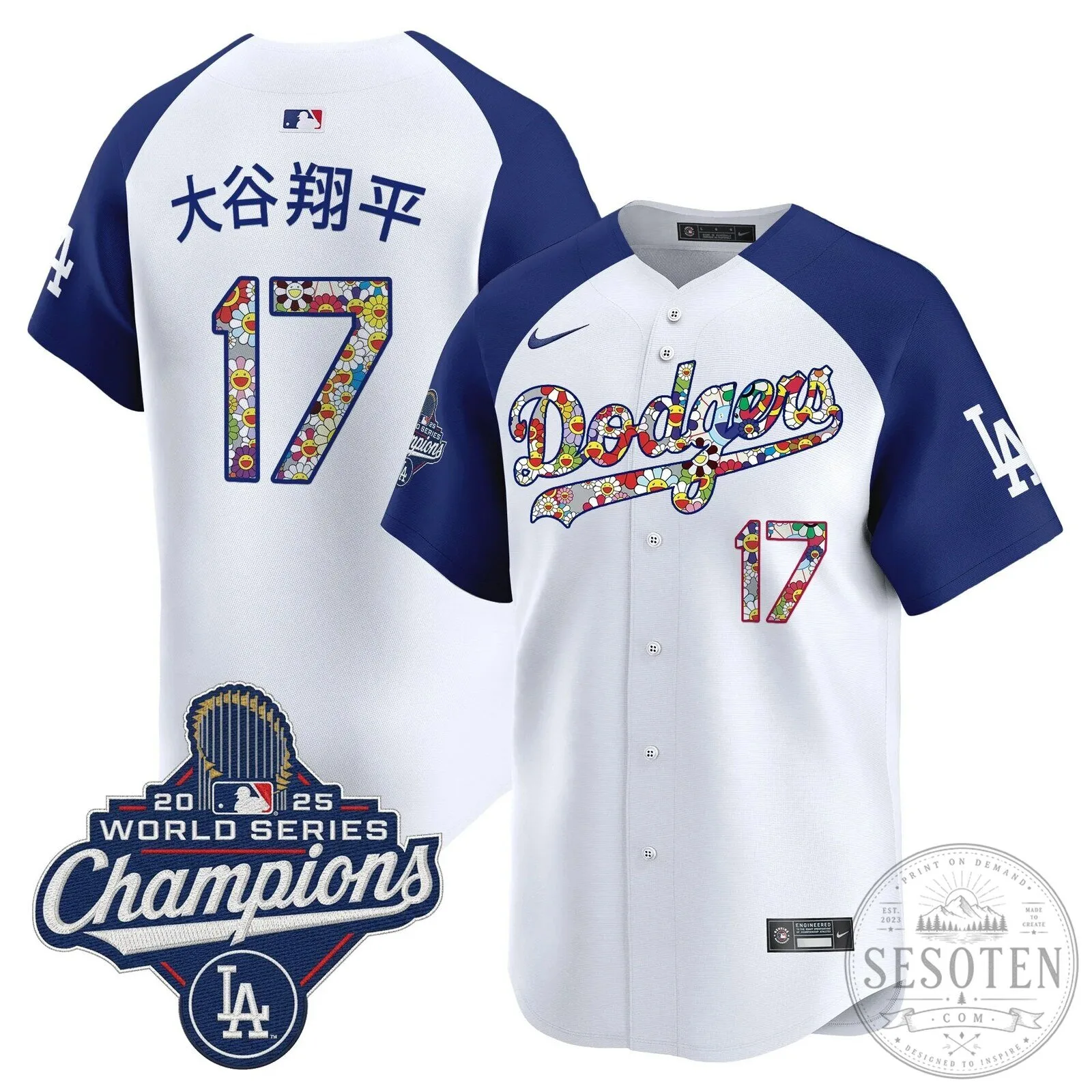 Takashi Murakami Los Angeles Dodgers Shohei Ohtani World Series Champions Jersey 78 Takashi Murakami Los Angeles Dodgers Shohei Ohtani World Series Champions Jersey