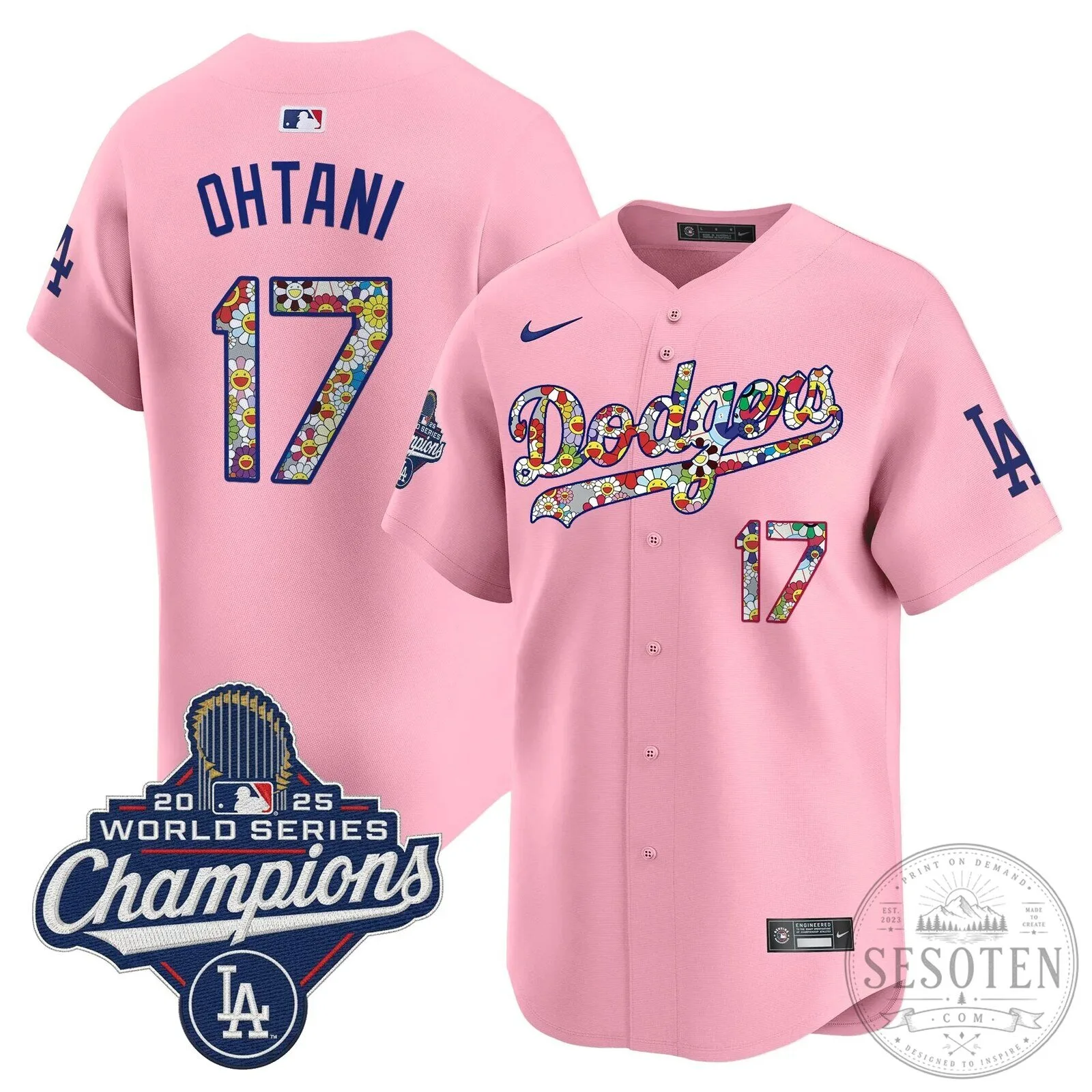 Takashi Murakami Los Angeles Dodgers Shohei Ohtani World Series Champions Jersey 82 Takashi Murakami Los Angeles Dodgers Shohei Ohtani World Series Champions Jersey