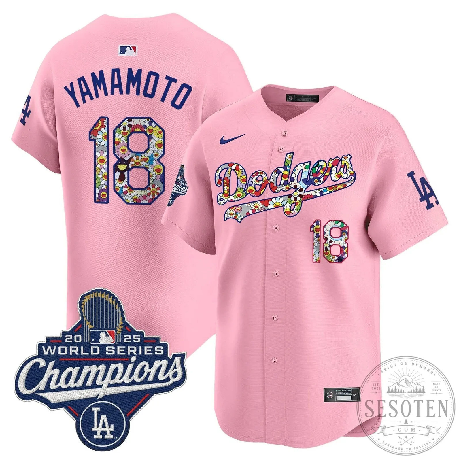 Takashi Murakami Los Angeles Dodgers Shohei Ohtani World Series Champions Jersey 83 Takashi Murakami Los Angeles Dodgers Shohei Ohtani World Series Champions Jersey