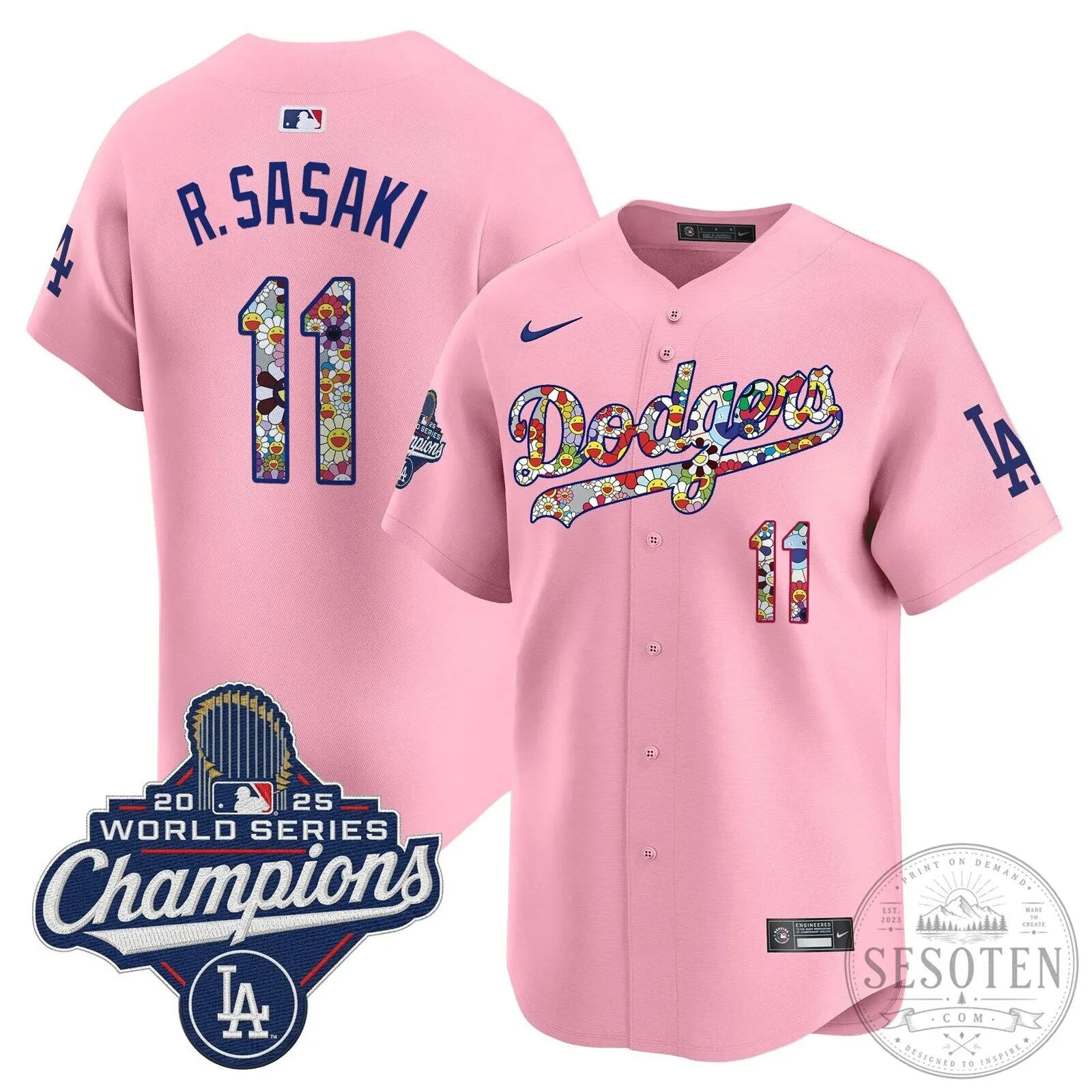 Takashi Murakami Los Angeles Dodgers Shohei Ohtani World Series Champions Jersey 84 Takashi Murakami Los Angeles Dodgers Shohei Ohtani World Series Champions Jersey