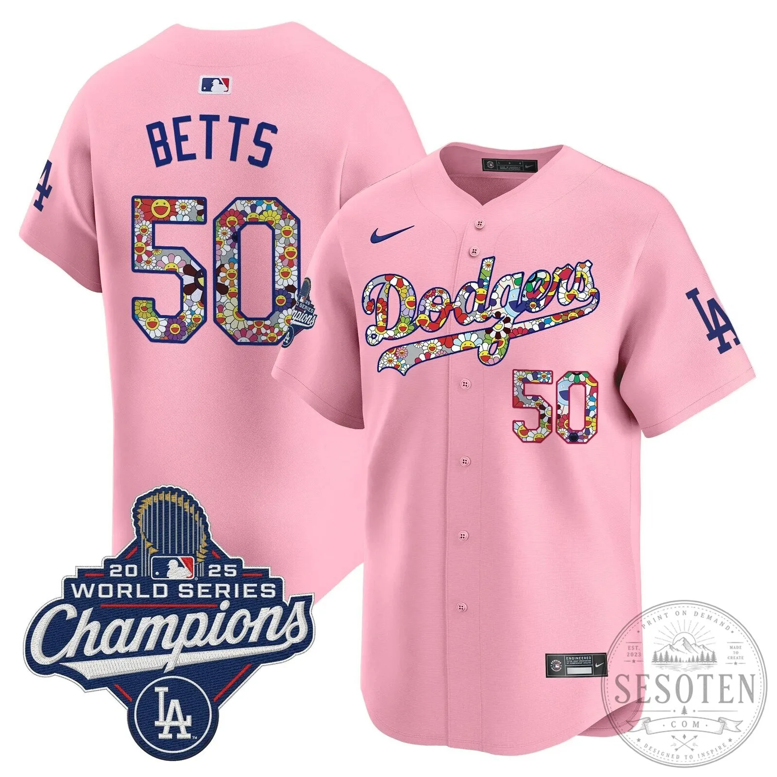 Takashi Murakami Los Angeles Dodgers Shohei Ohtani World Series Champions Jersey 87 Takashi Murakami Los Angeles Dodgers Shohei Ohtani World Series Champions Jersey