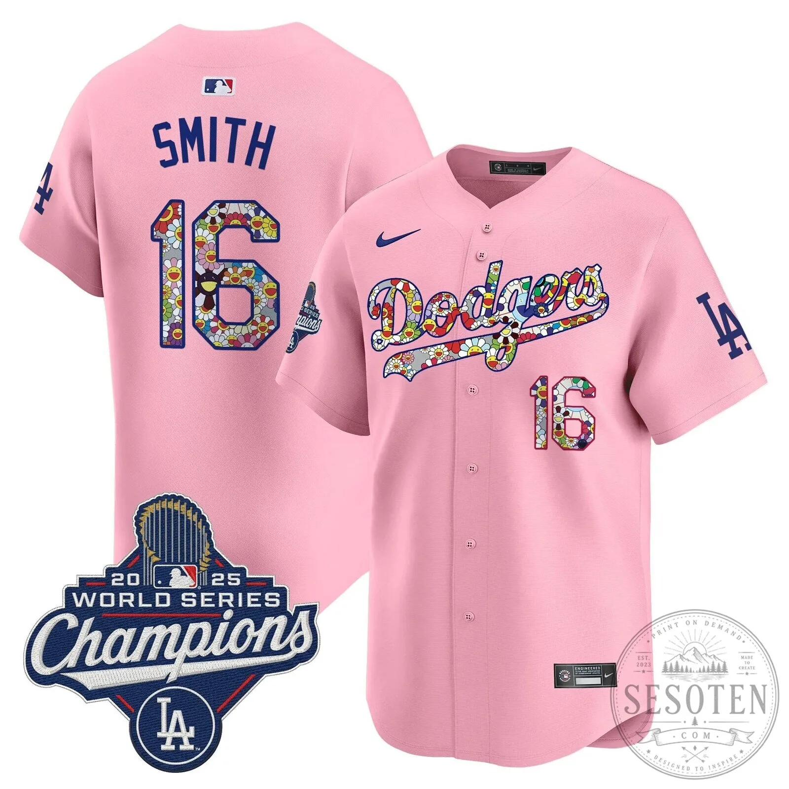 Takashi Murakami Los Angeles Dodgers Shohei Ohtani World Series Champions Jersey 90 Takashi Murakami Los Angeles Dodgers Shohei Ohtani World Series Champions Jersey