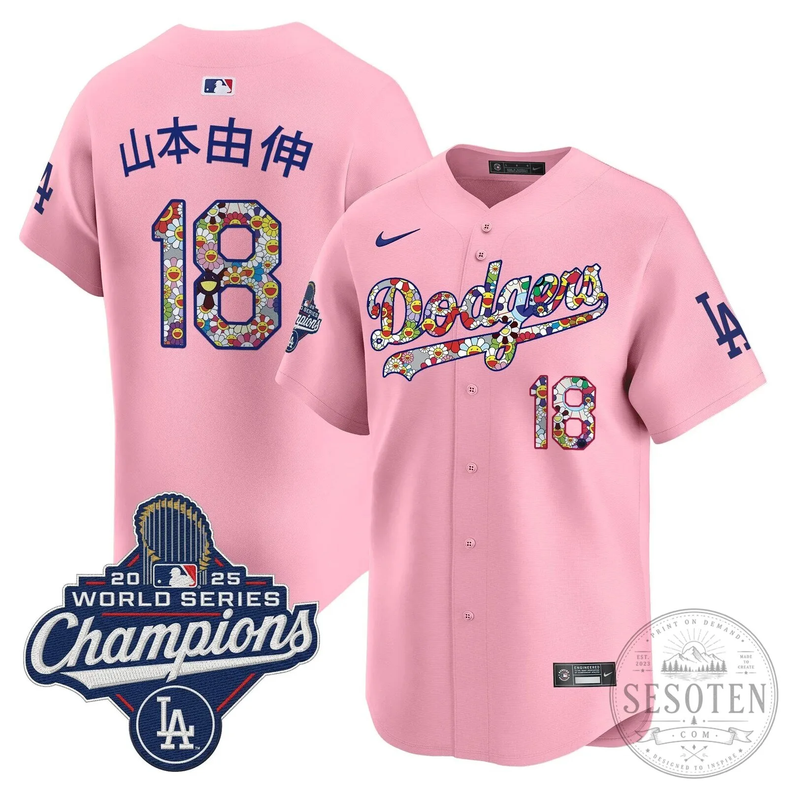 Takashi Murakami Los Angeles Dodgers Shohei Ohtani World Series Champions Jersey 92 Takashi Murakami Los Angeles Dodgers Shohei Ohtani World Series Champions Jersey
