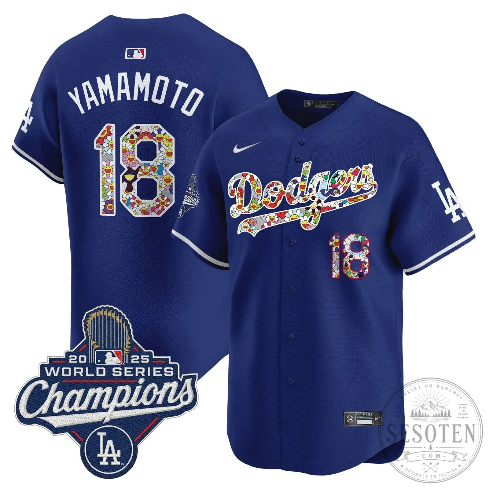 Takashi Murakami Los Angeles Dodgers Shohei Ohtani World Series Champions Jersey 96 Takashi Murakami Los Angeles Dodgers Shohei Ohtani World Series Champions Jersey