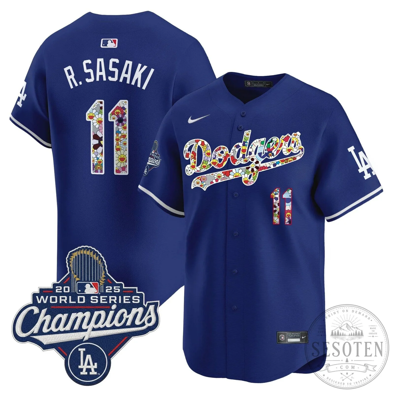 Takashi Murakami Los Angeles Dodgers Shohei Ohtani World Series Champions Jersey 97 Takashi Murakami Los Angeles Dodgers Shohei Ohtani World Series Champions Jersey