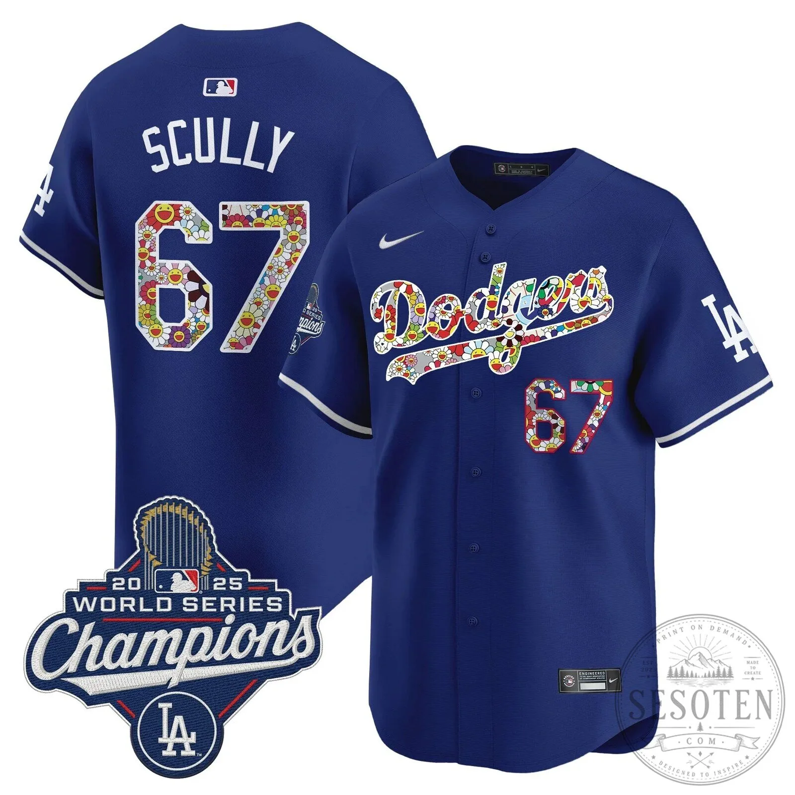 Takashi Murakami Los Angeles Dodgers Shohei Ohtani World Series Champions Jersey 101 Takashi Murakami Los Angeles Dodgers Shohei Ohtani World Series Champions Jersey