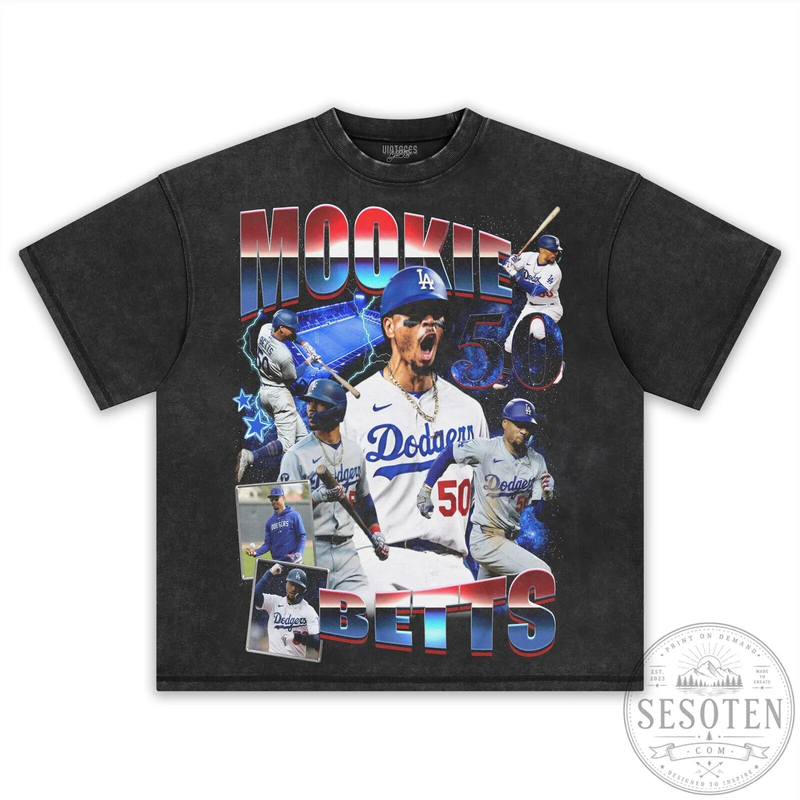 Los Angeles Dodgers Graphic T-Shirt featuring Mookie Betts 21 Los Angeles Dodgers Graphic T-Shirt featuring Mookie Betts