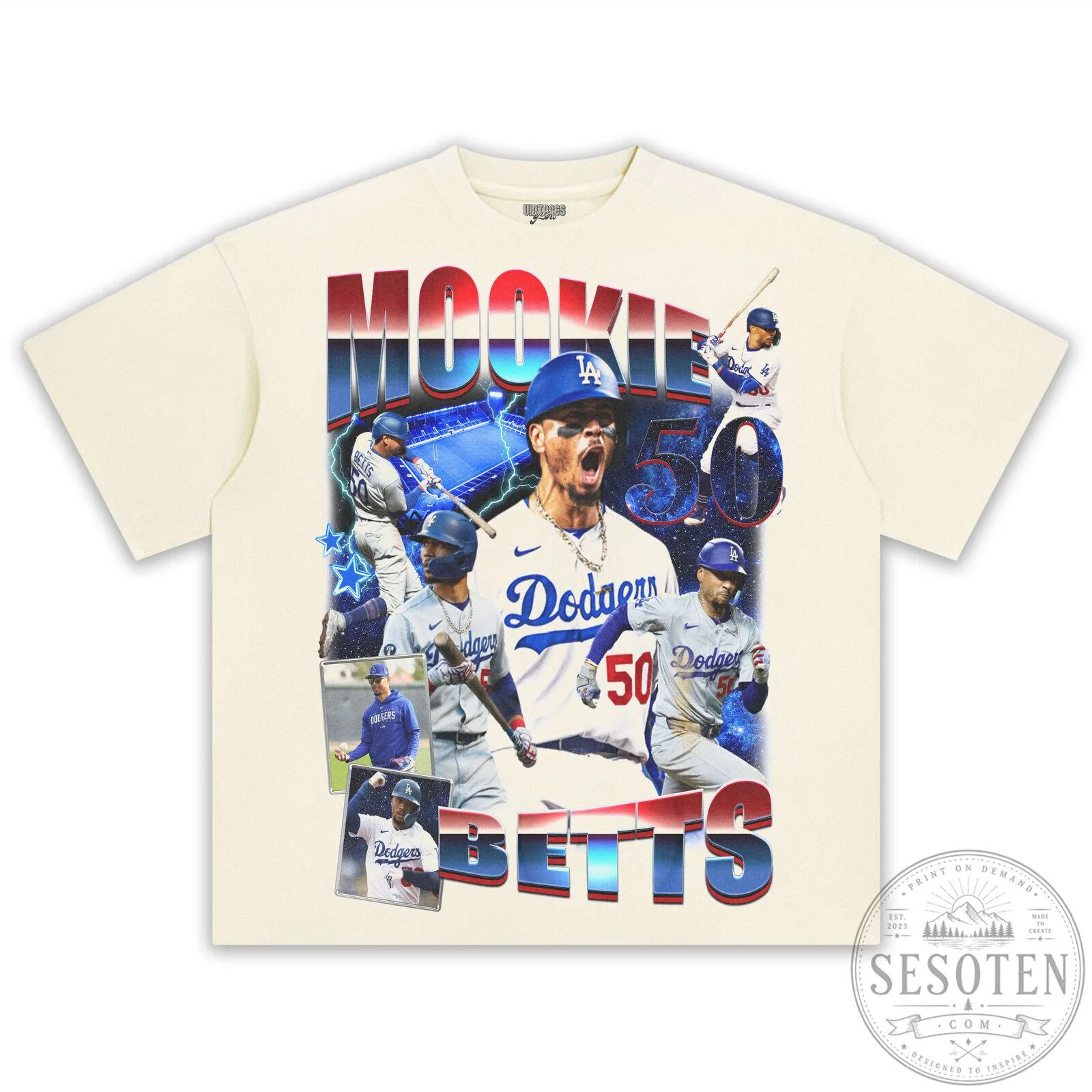 Los Angeles Dodgers Graphic T-Shirt featuring Mookie Betts 23 Los Angeles Dodgers Graphic T-Shirt featuring Mookie Betts