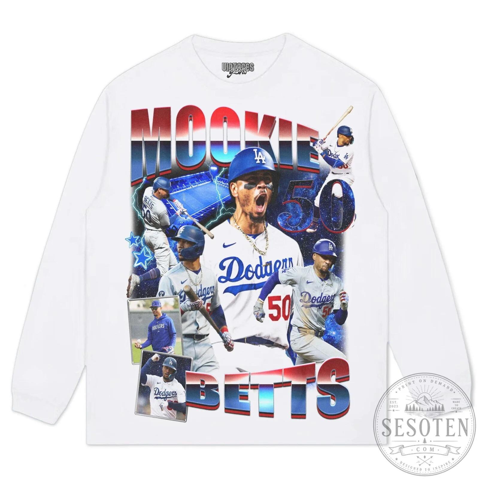Los Angeles Dodgers Graphic T-Shirt featuring Mookie Betts 26 Los Angeles Dodgers Graphic T-Shirt featuring Mookie Betts