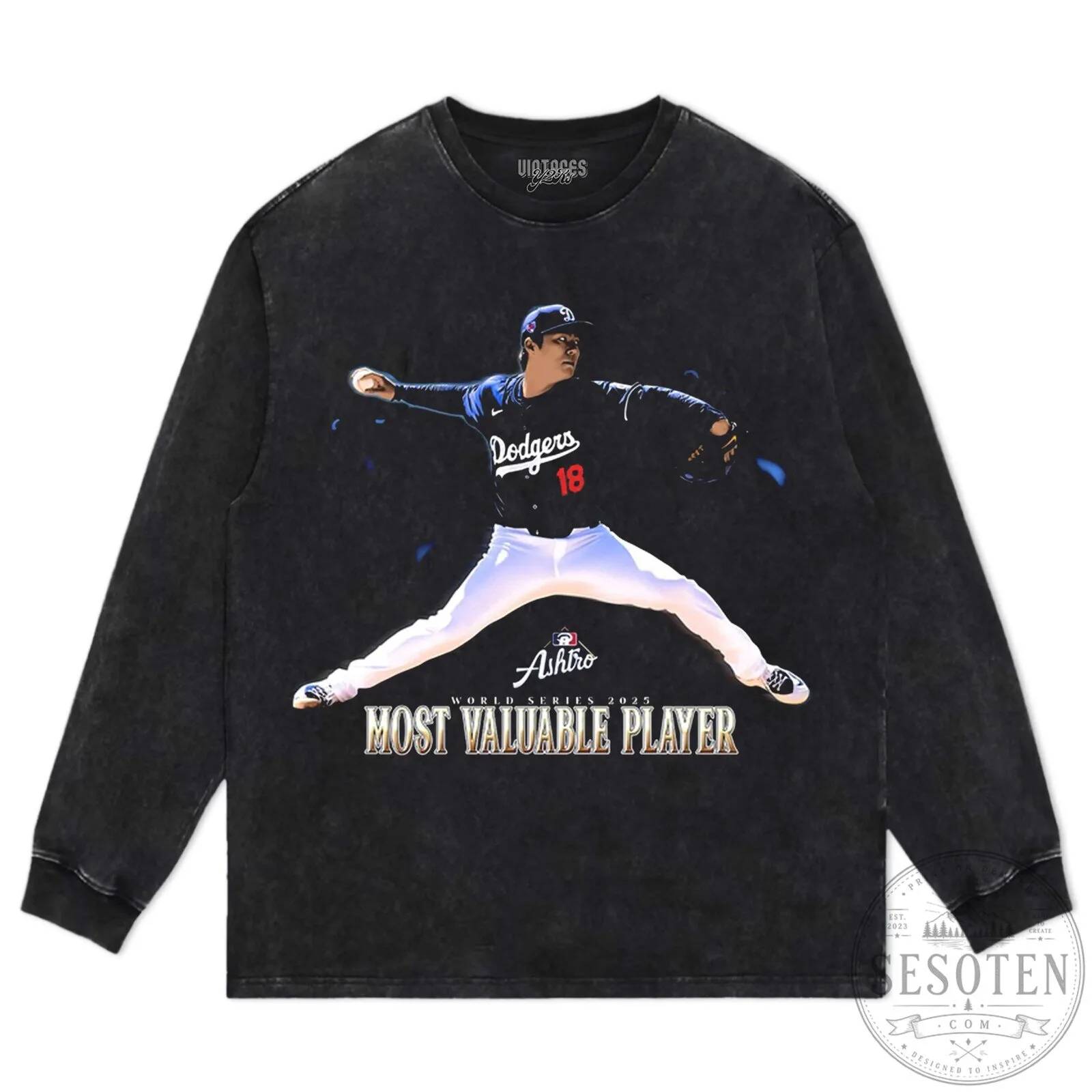 Shohei Ohtani World Series Most Valuable Player Black T-Shirt 17 Shohei Ohtani World Series Most Valuable Player Black T-Shirt