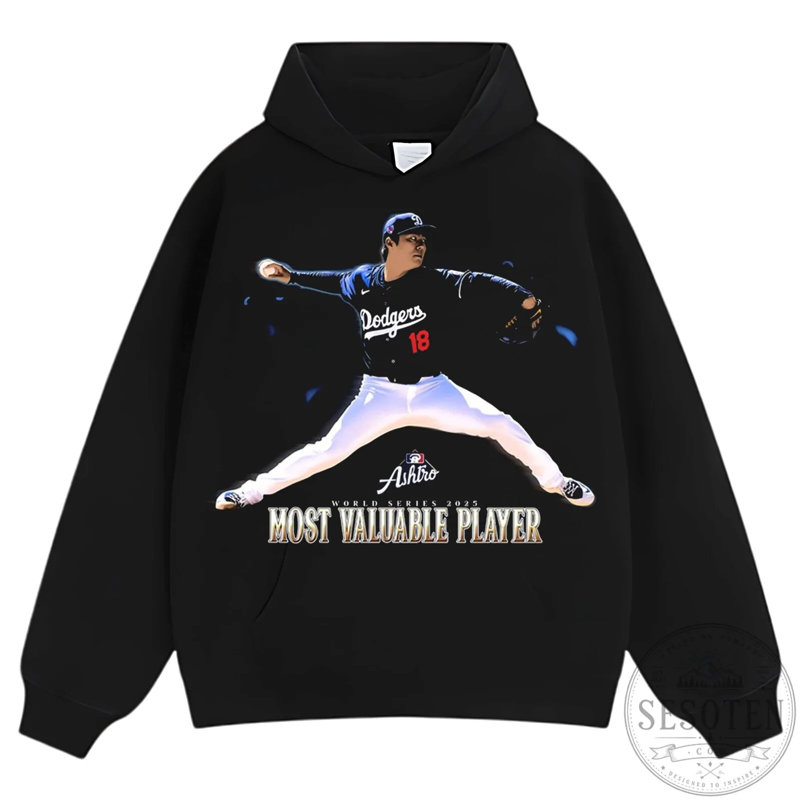 Shohei Ohtani World Series Most Valuable Player Black T-Shirt 23 Shohei Ohtani World Series Most Valuable Player Black T-Shirt