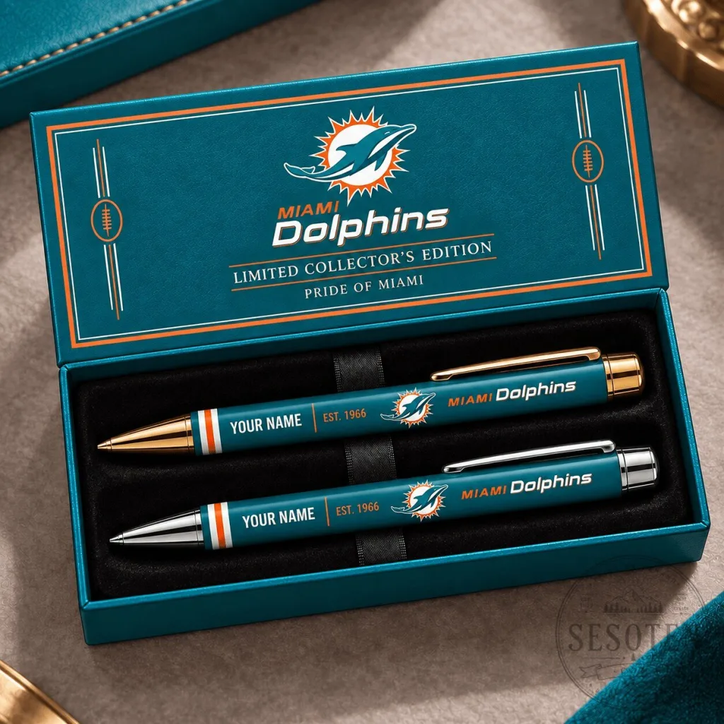 Miami Dolphins Personalized Ballpoint Pen Set - Limited Collector's Edition Miami Dolphins Personalized Ballpoint Pen Set - Limited Collector's Edition