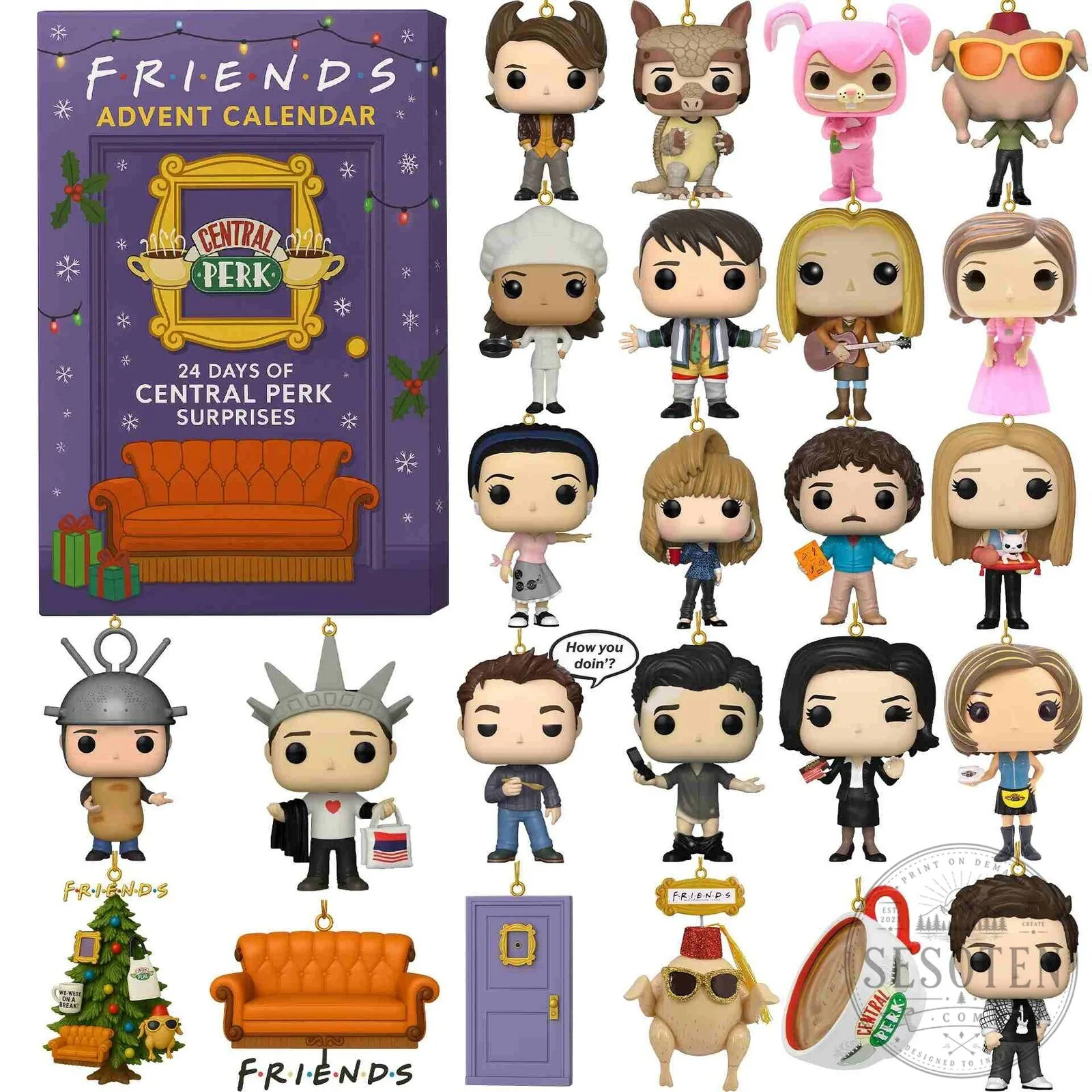 Friends Television Series Central Perk 24 Days of Surprises Advent Calendar