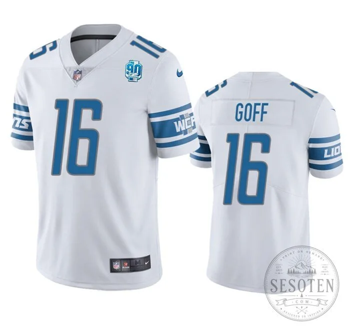 Jared Goff Detroit Lions 90th Anniversary Vapor Untouchable Limited Stitched Jersey 16 Jared Goff Detroit Lions 90th Anniversary Vapor Untouchable Limited Stitched Jersey