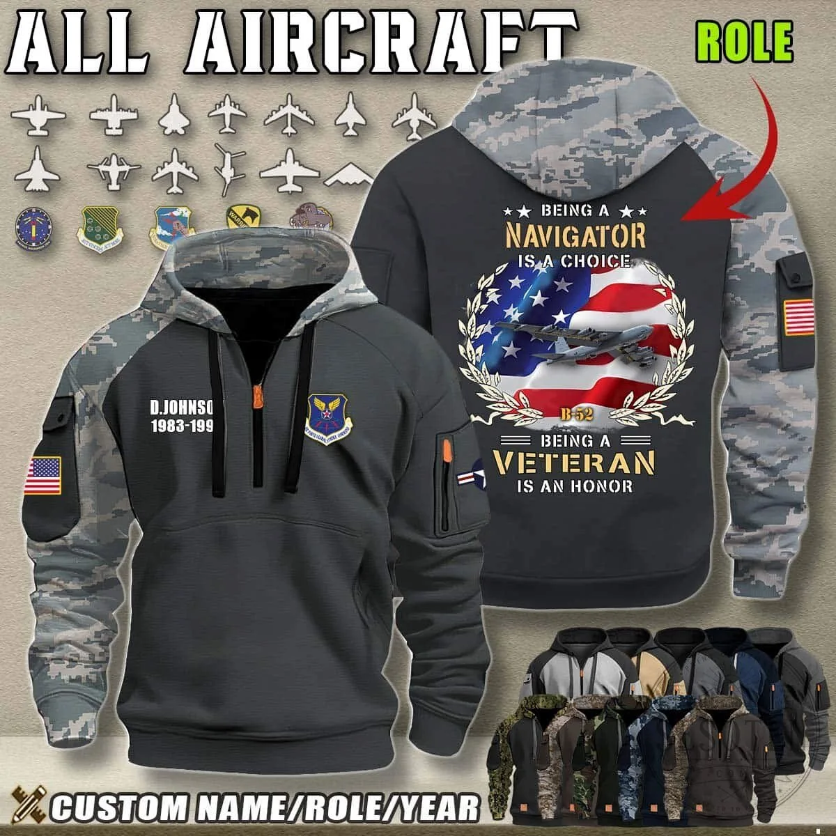 Crew Chief Veteran Honor F-22 Fighter Jet American Flag Camouflage Hoodie 21 Crew Chief Veteran Honor F-22 Fighter Jet American Flag Camouflage Hoodie