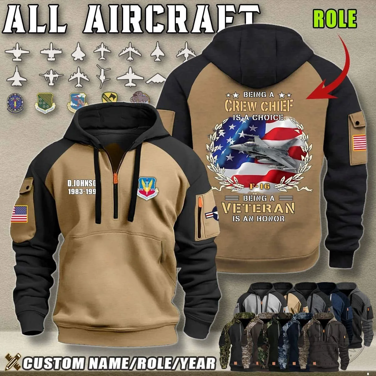 Crew Chief Veteran Honor F-22 Fighter Jet American Flag Camouflage Hoodie 24 Crew Chief Veteran Honor F-22 Fighter Jet American Flag Camouflage Hoodie
