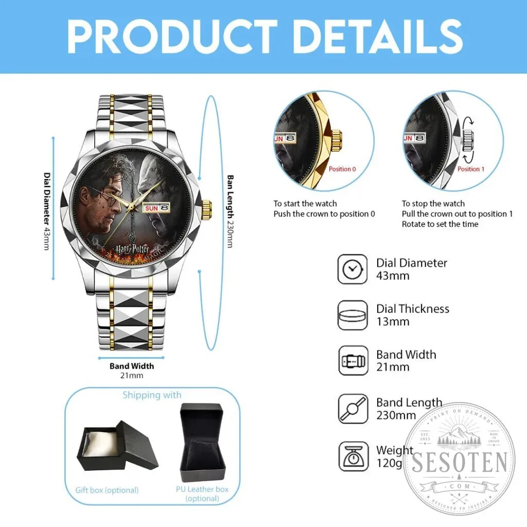 Harry Potter and Lord Voldemort Duel Scene Stainless Steel Quartz Watch 11 Harry Potter and Lord Voldemort Duel Scene Stainless Steel Quartz Watch