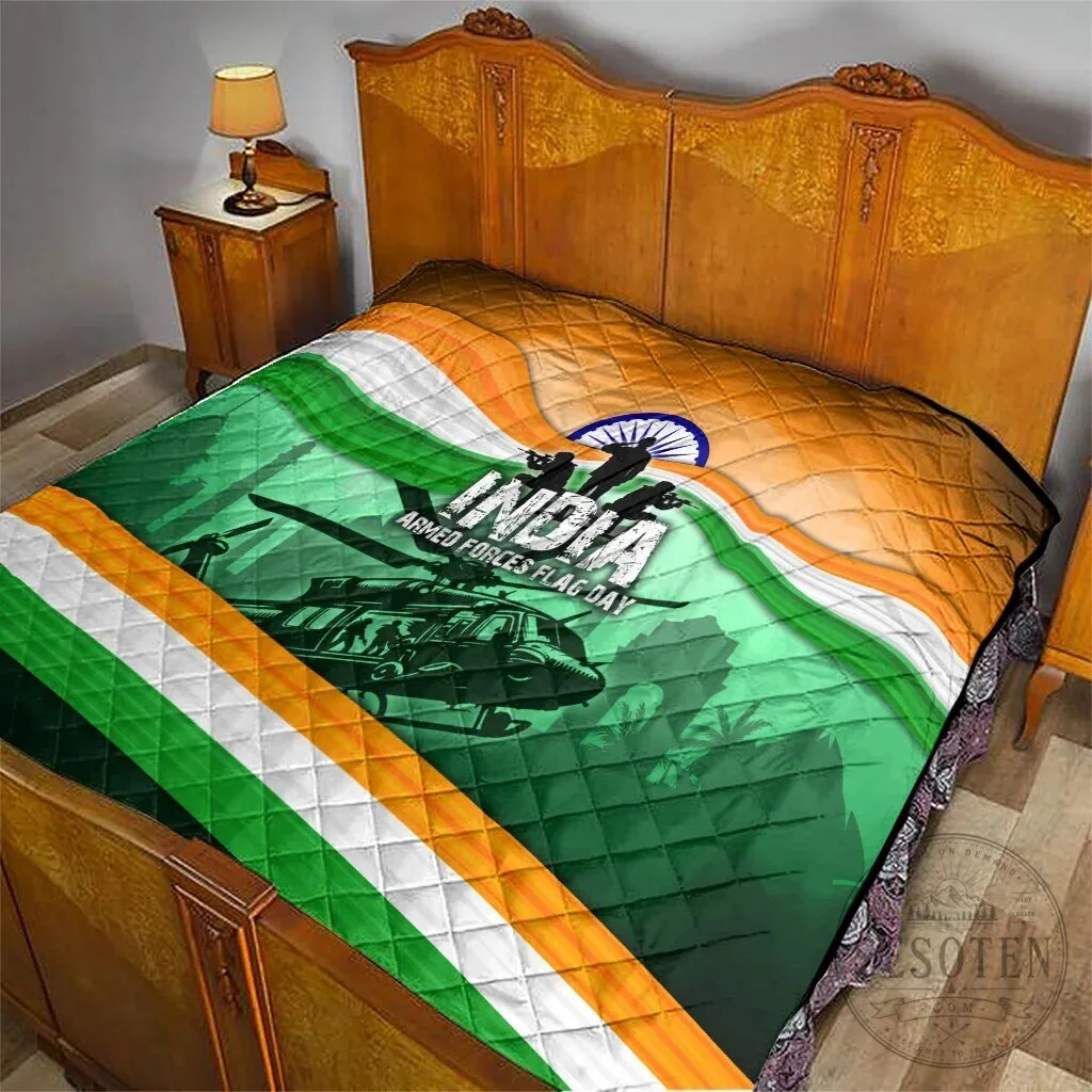India Armed Forces Flag Day Patriotic Indian Military Soldier Helicopter Quilt 15 India Armed Forces Flag Day Patriotic Indian Military Soldier Helicopter Quilt