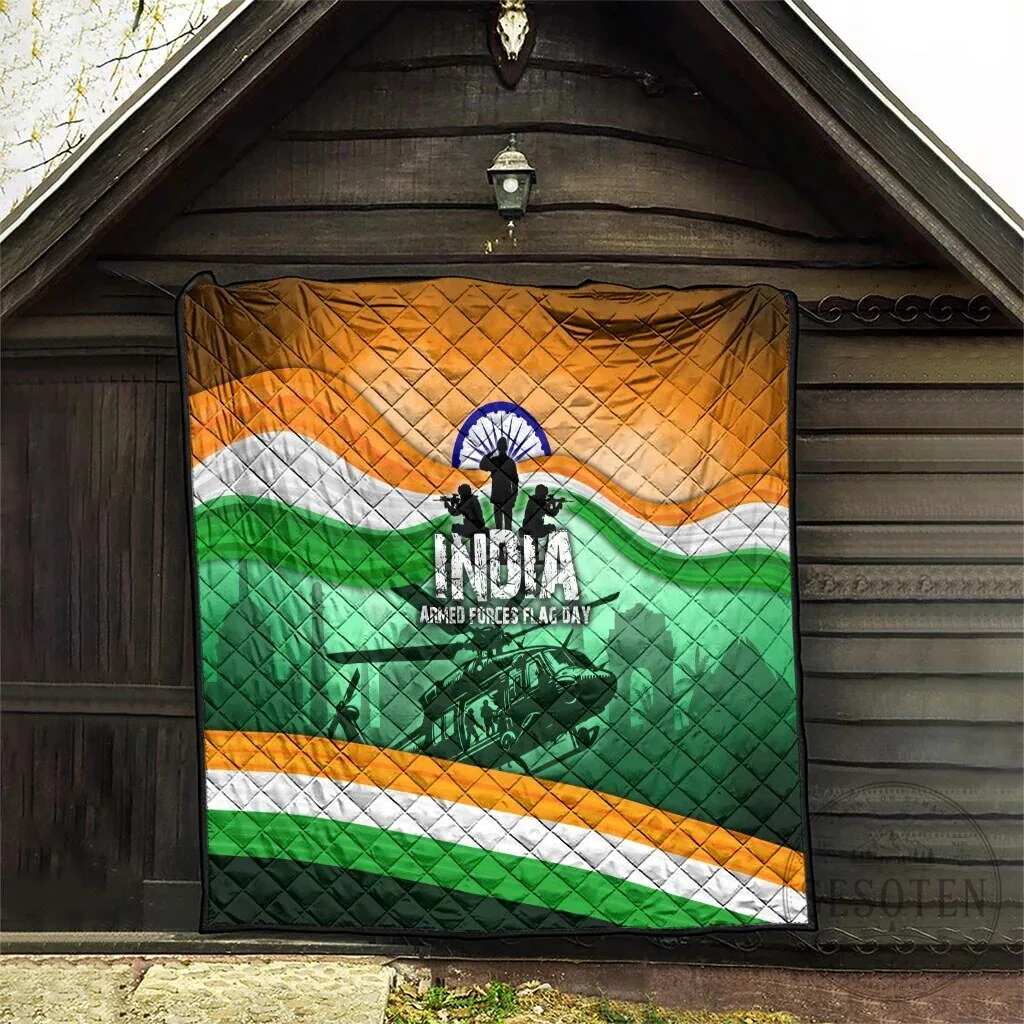 India Armed Forces Flag Day Patriotic Indian Military Soldier Helicopter Quilt 16 India Armed Forces Flag Day Patriotic Indian Military Soldier Helicopter Quilt