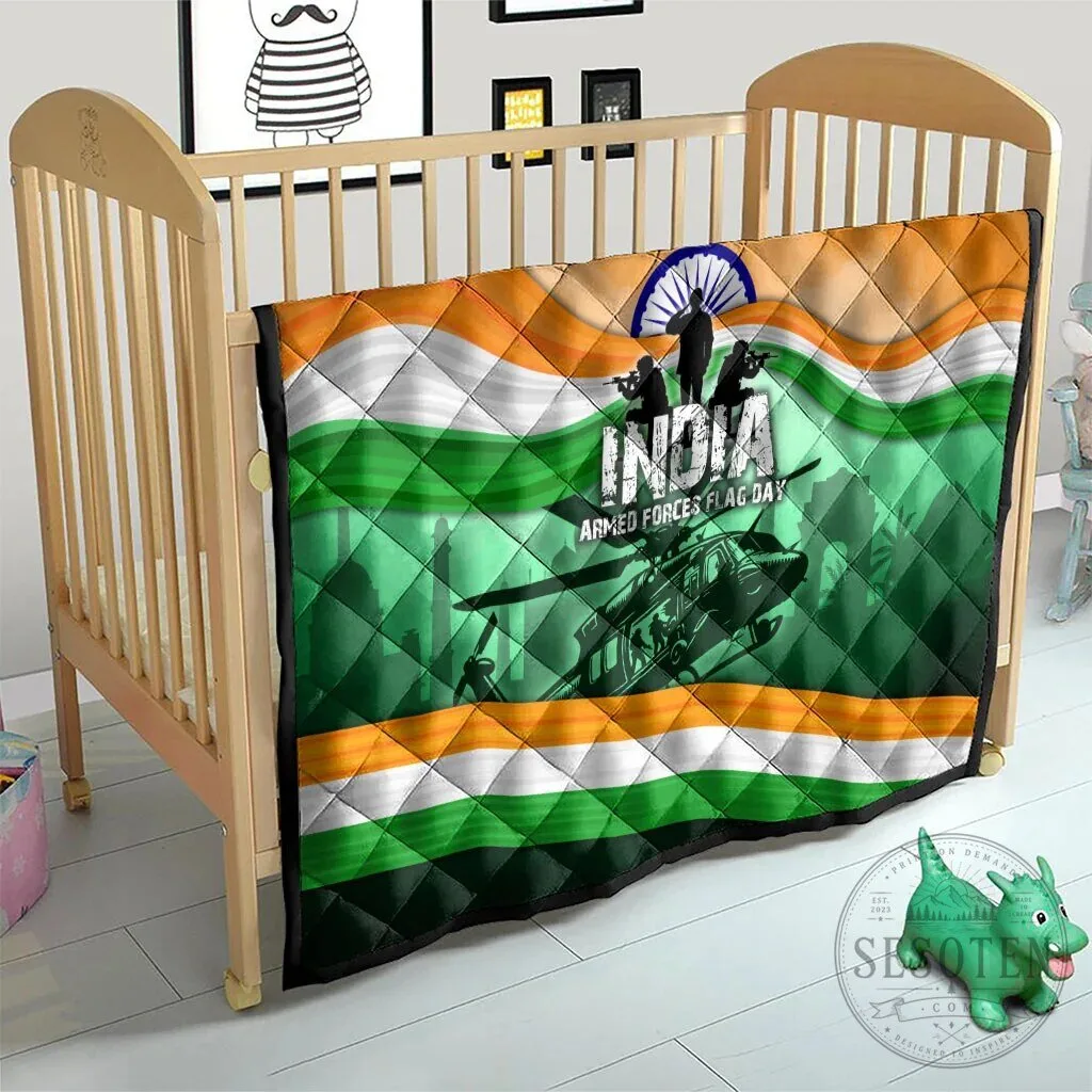 India Armed Forces Flag Day Patriotic Indian Military Soldier Helicopter Quilt 19 India Armed Forces Flag Day Patriotic Indian Military Soldier Helicopter Quilt