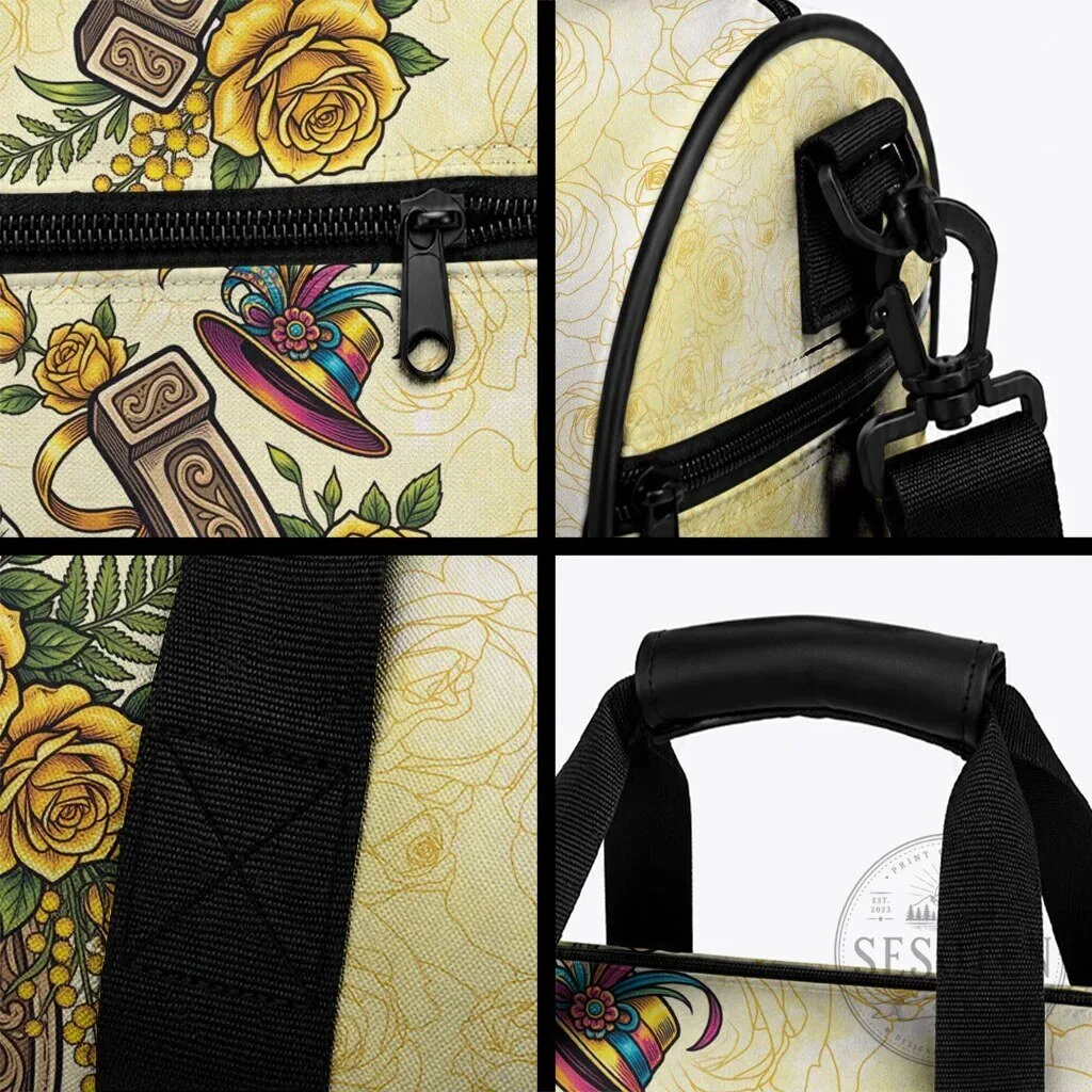 Melbourne Horse Racing Duffle Bag with Yellow Rose Floral Pattern 10 Melbourne Horse Racing Duffle Bag with Yellow Rose Floral Pattern