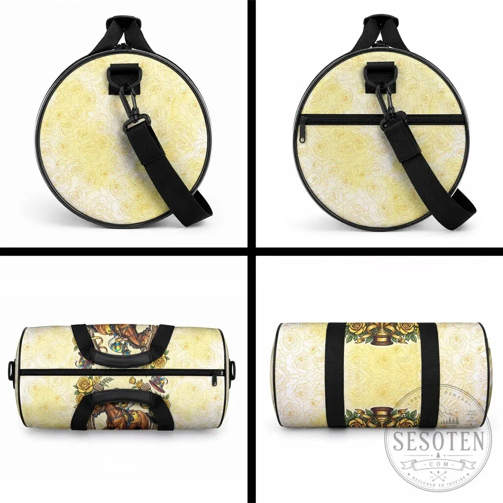 Melbourne Horse Racing Duffle Bag with Yellow Rose Floral Pattern 11 Melbourne Horse Racing Duffle Bag with Yellow Rose Floral Pattern