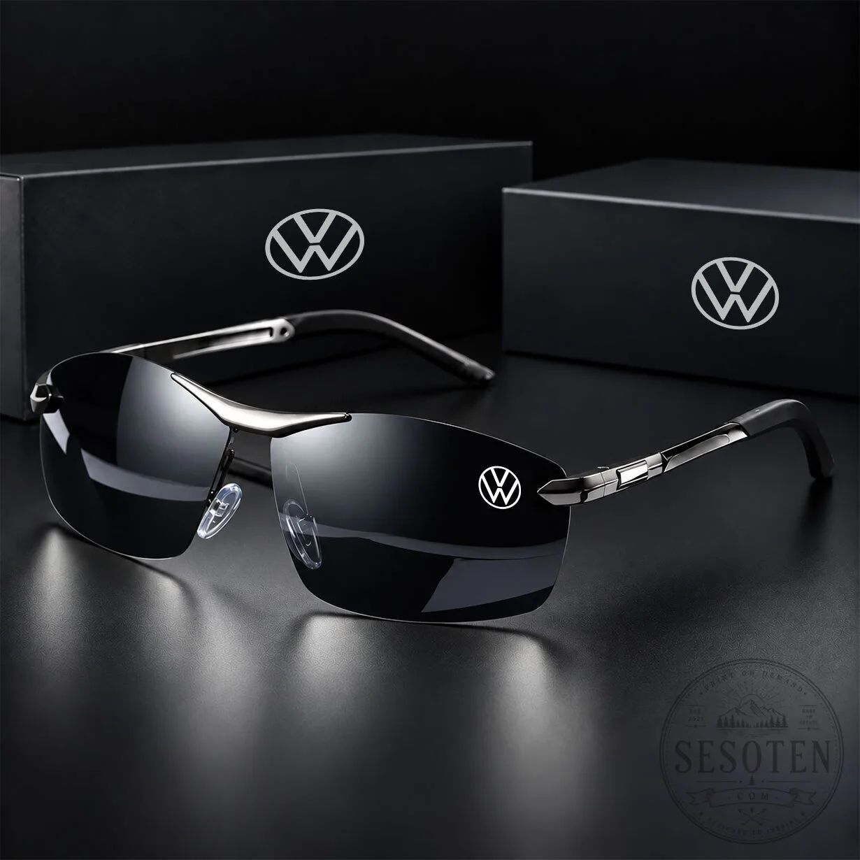 Volkswagen Logo Sport Design Polarized Men's Sunglasses 6 Volkswagen Logo Sport Design Polarized Men