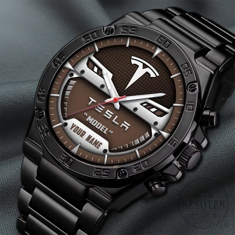 Tesla Motors Custom Name Blue Dial Elegant Fashion Design Watch 14 Tesla Motors Custom Name Blue Dial Elegant Fashion Design Watch