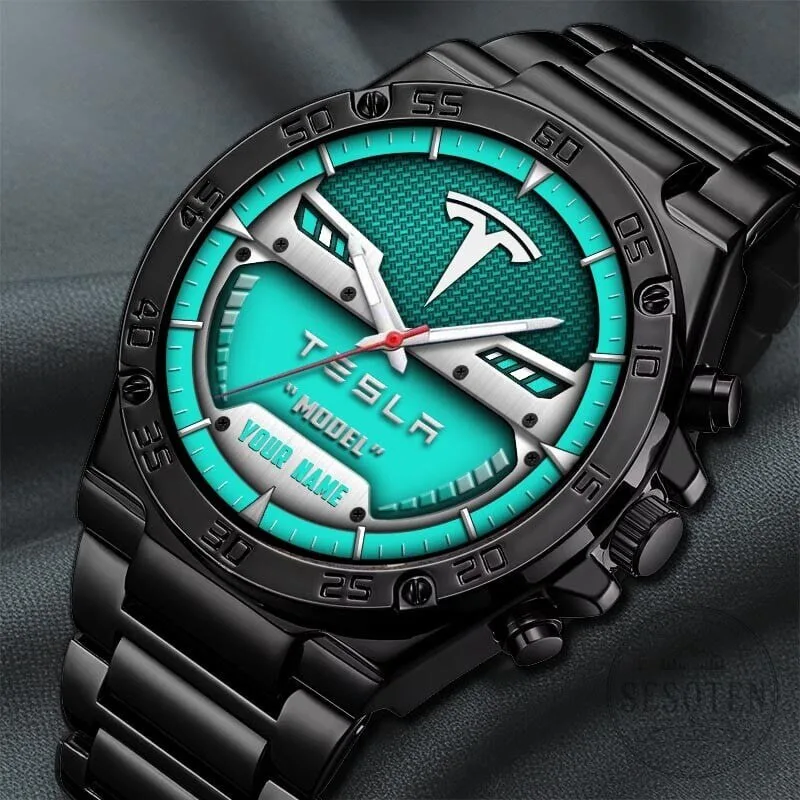 Tesla Motors Custom Name Blue Dial Elegant Fashion Design Watch 15 Tesla Motors Custom Name Blue Dial Elegant Fashion Design Watch