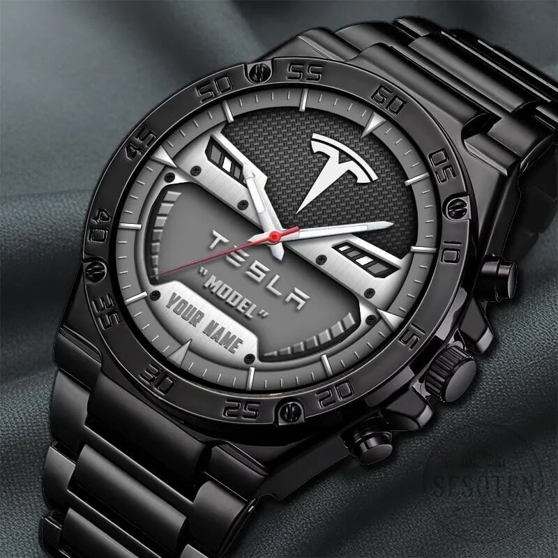 Tesla Motors Custom Name Blue Dial Elegant Fashion Design Watch 17 Tesla Motors Custom Name Blue Dial Elegant Fashion Design Watch