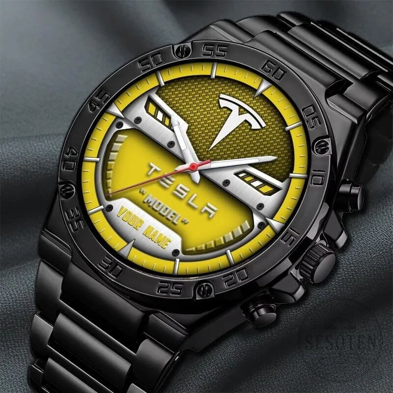 Tesla Motors Custom Name Blue Dial Elegant Fashion Design Watch 19 Tesla Motors Custom Name Blue Dial Elegant Fashion Design Watch
