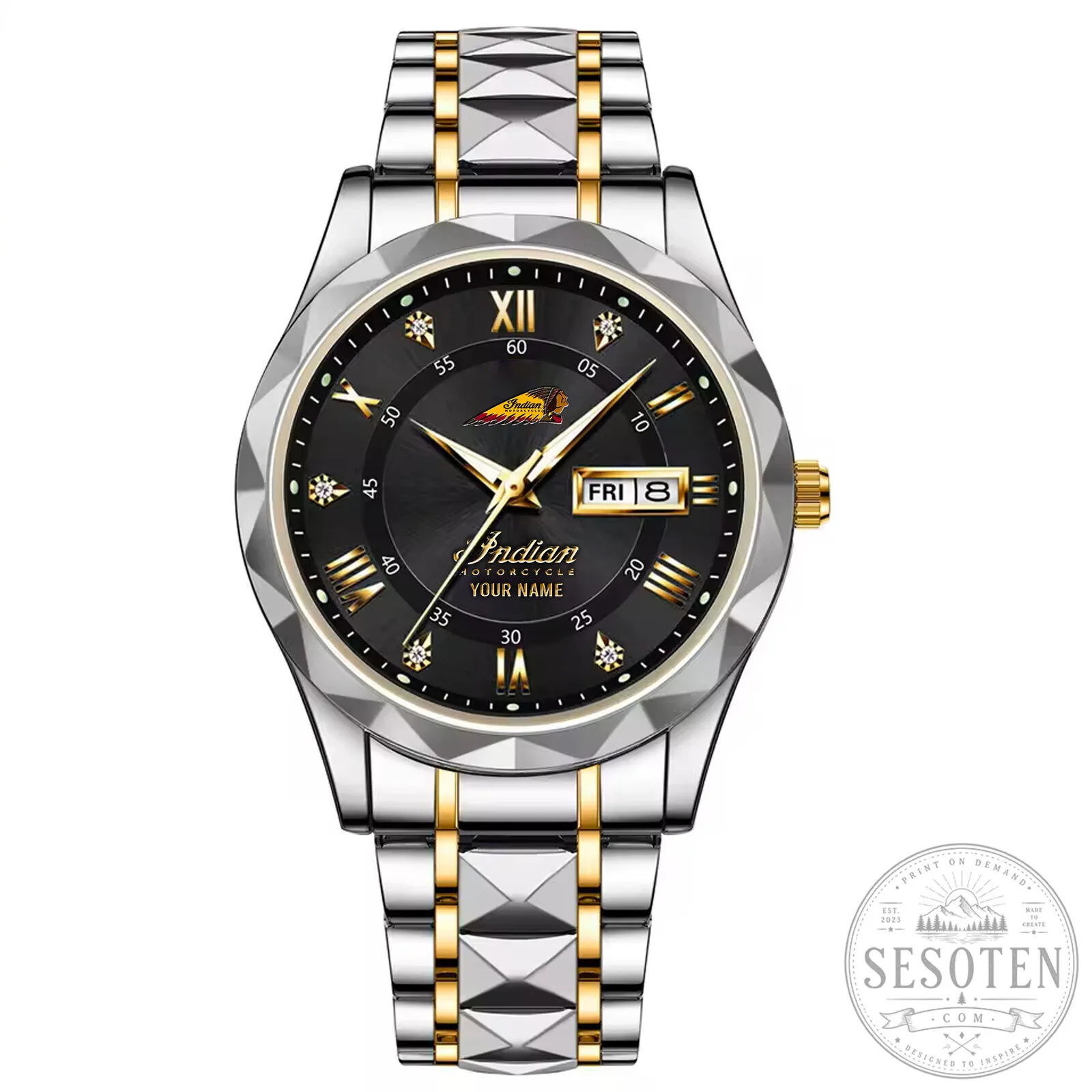 Indian Motorcycle Custom Name Elegant Fashion Design Men's Watch 17 Indian Motorcycle Custom Name Elegant Fashion Design Men
