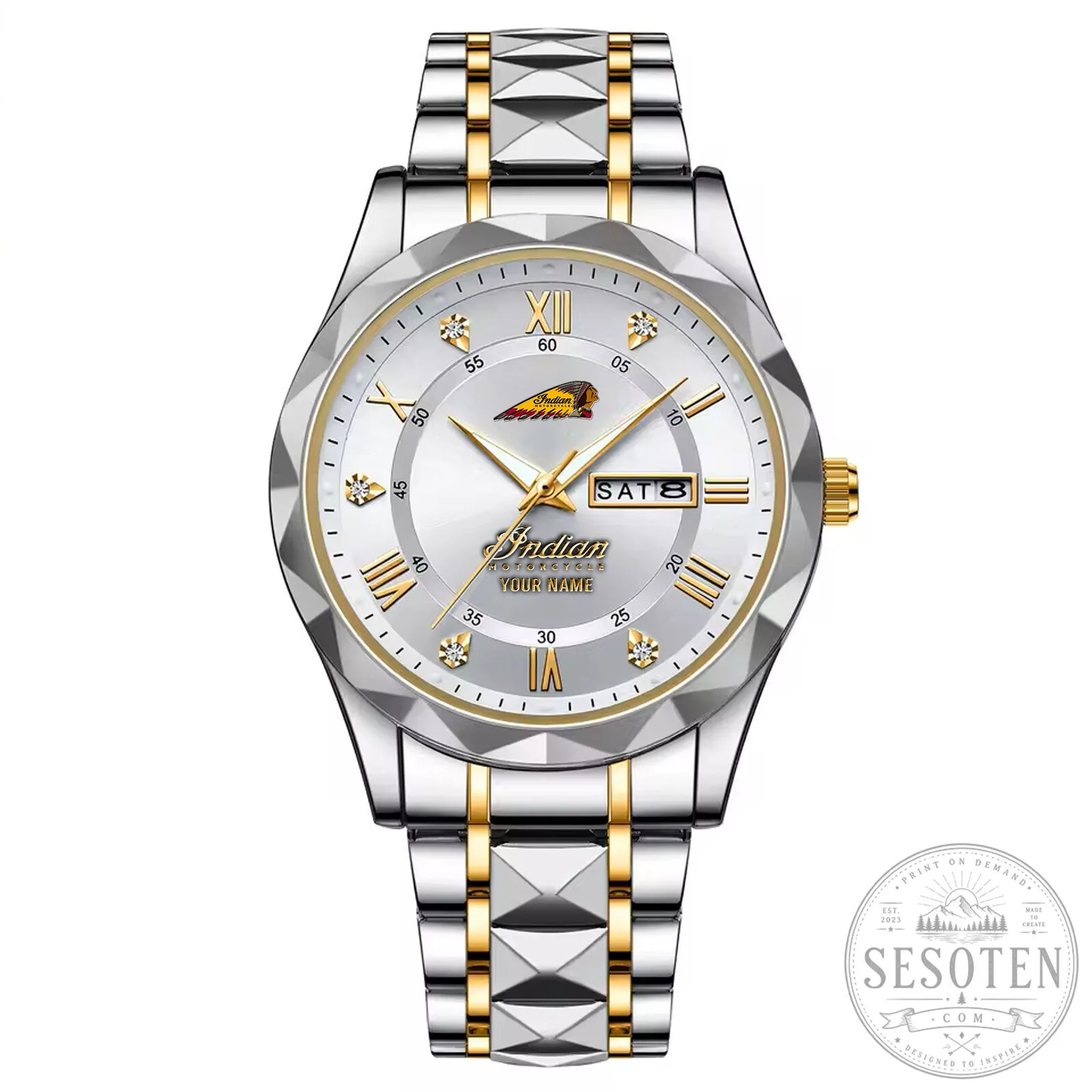 Indian Motorcycle Custom Name Elegant Fashion Design Men's Watch 18 Indian Motorcycle Custom Name Elegant Fashion Design Men