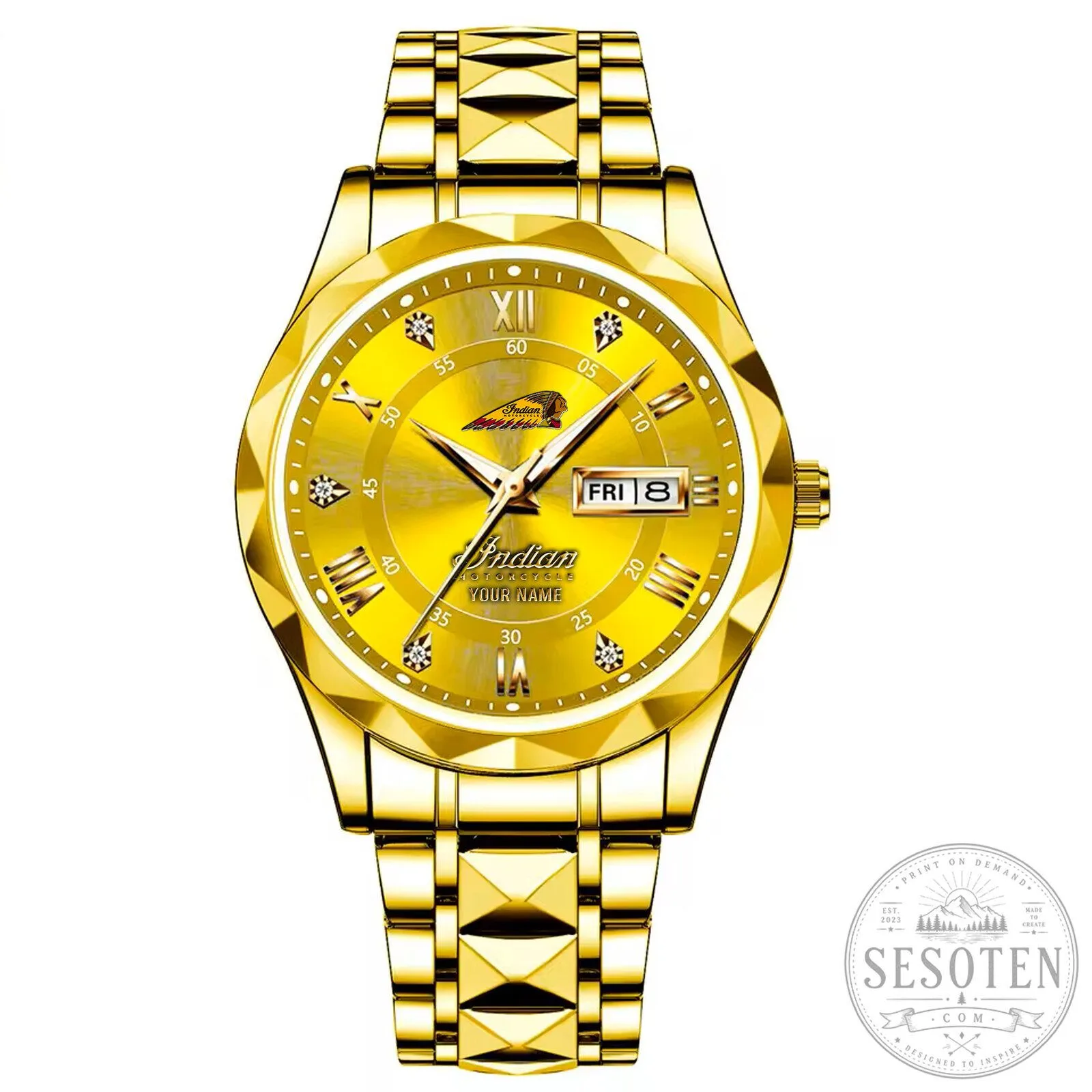 Indian Motorcycle Custom Name Elegant Fashion Design Men's Watch 20 Indian Motorcycle Custom Name Elegant Fashion Design Men