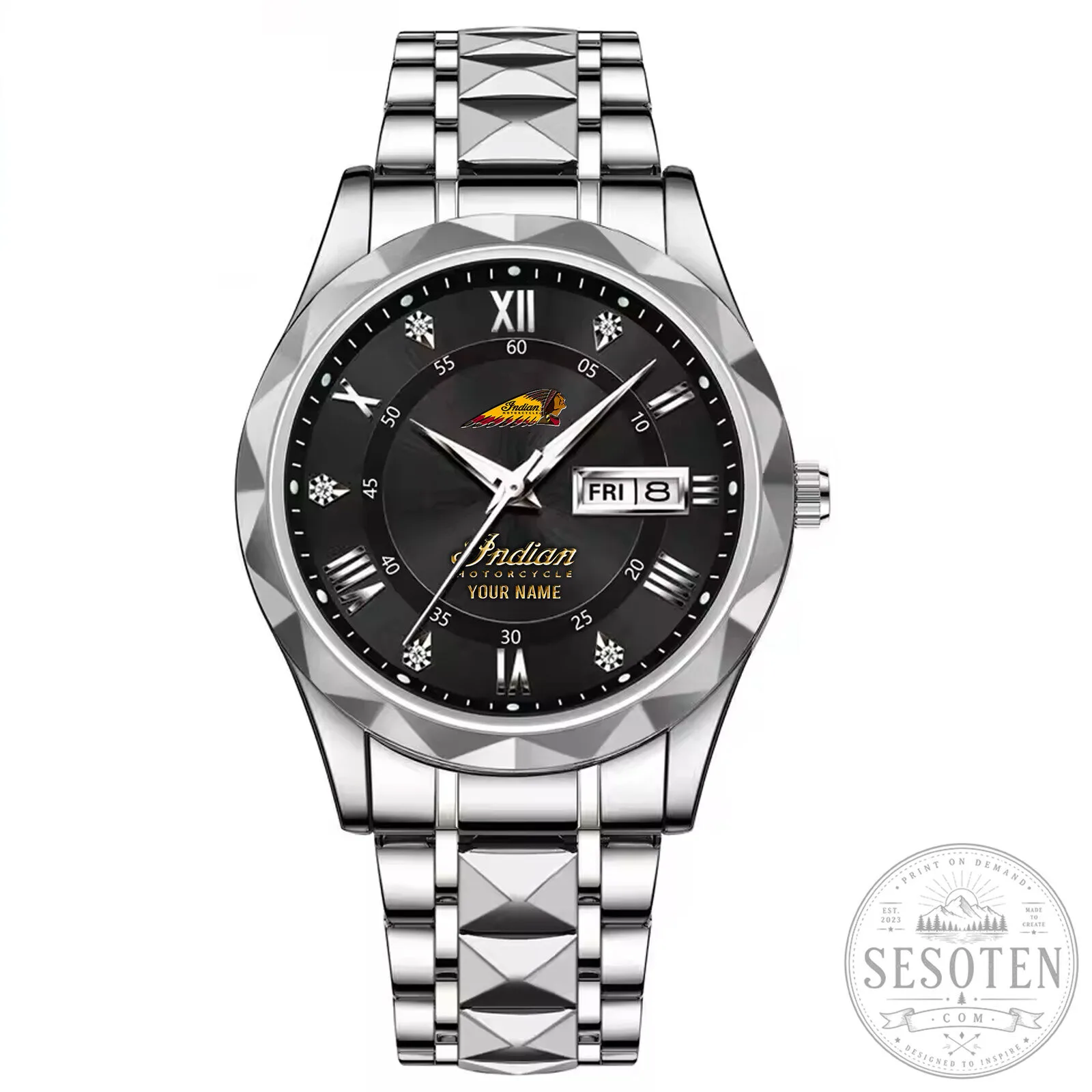 Indian Motorcycle Custom Name Elegant Fashion Design Men's Watch 22 Indian Motorcycle Custom Name Elegant Fashion Design Men