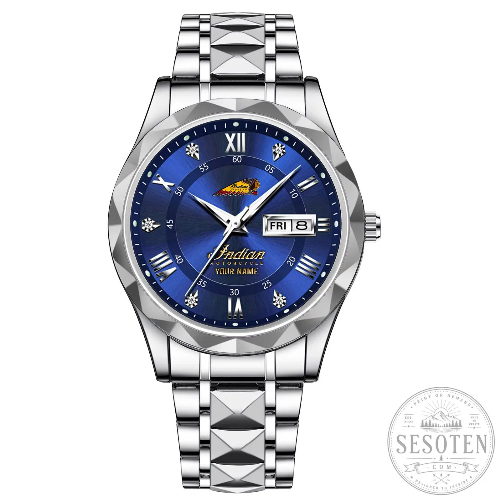 Indian Motorcycle Custom Name Elegant Fashion Design Men's Watch 23 Indian Motorcycle Custom Name Elegant Fashion Design Men