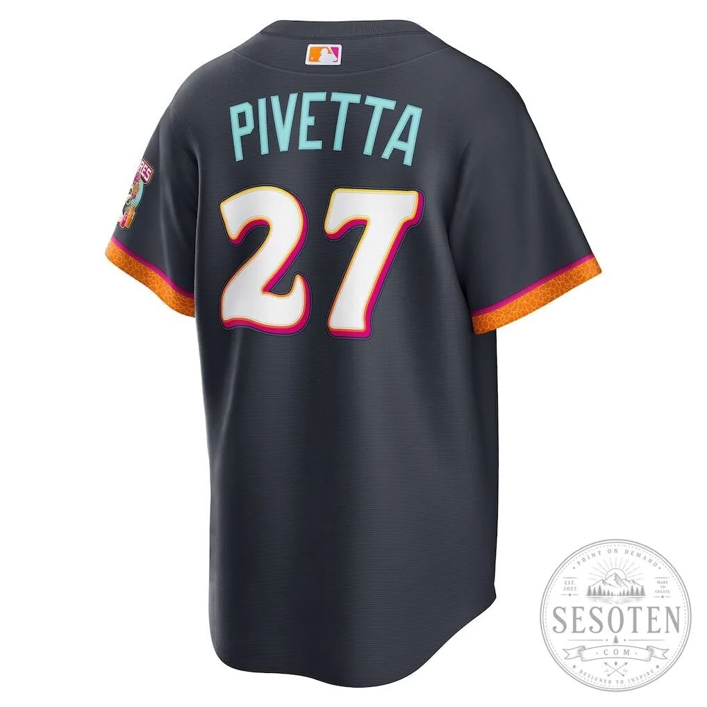 San Diego Padres Nick Pivetta City Connect Baseball Jersey 9 San Diego Padres Nick Pivetta City Connect Baseball Jersey