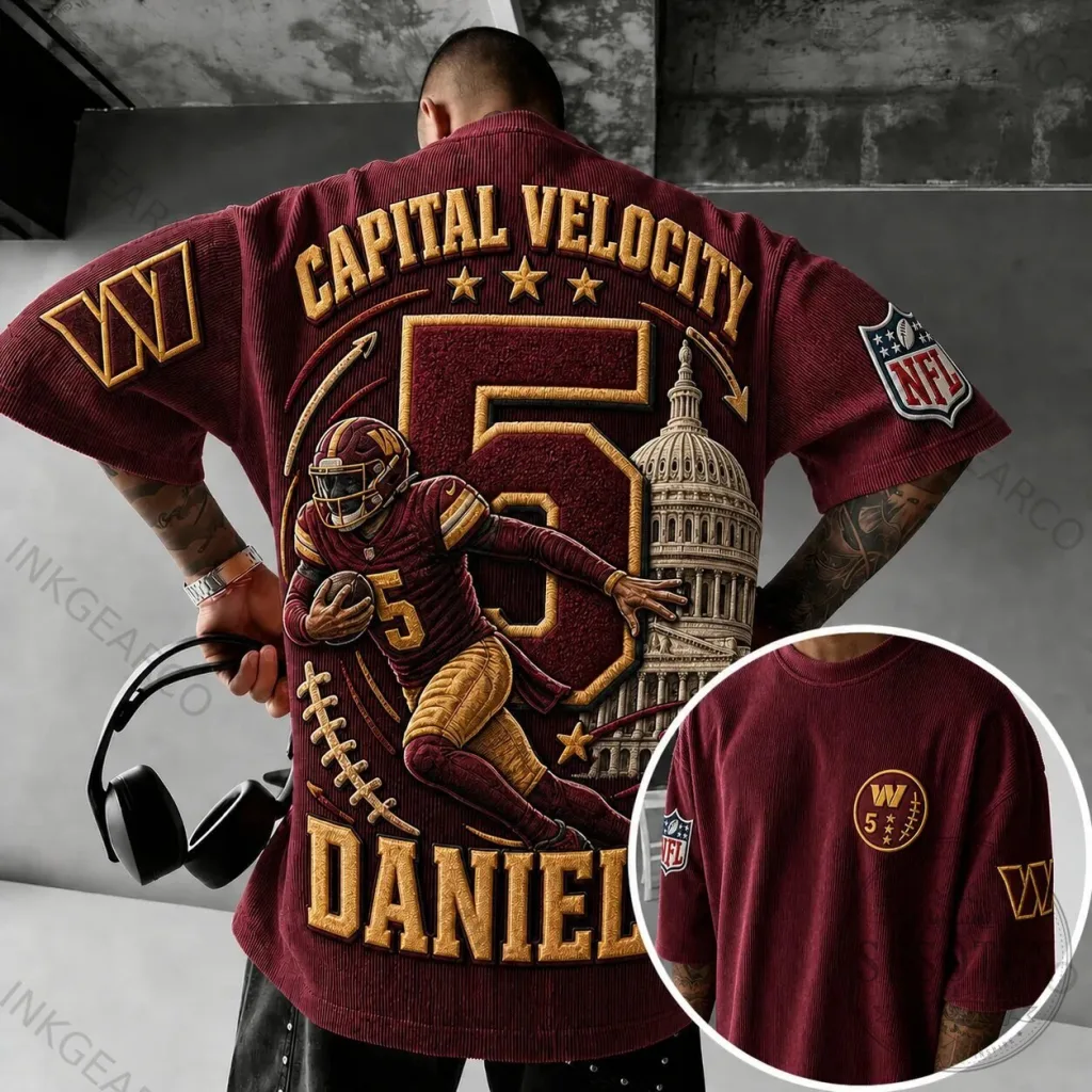 Washington Commanders Daniel Football Player Graphic T-Shirt Washington Commanders Daniel Football Player Graphic T-Shirt