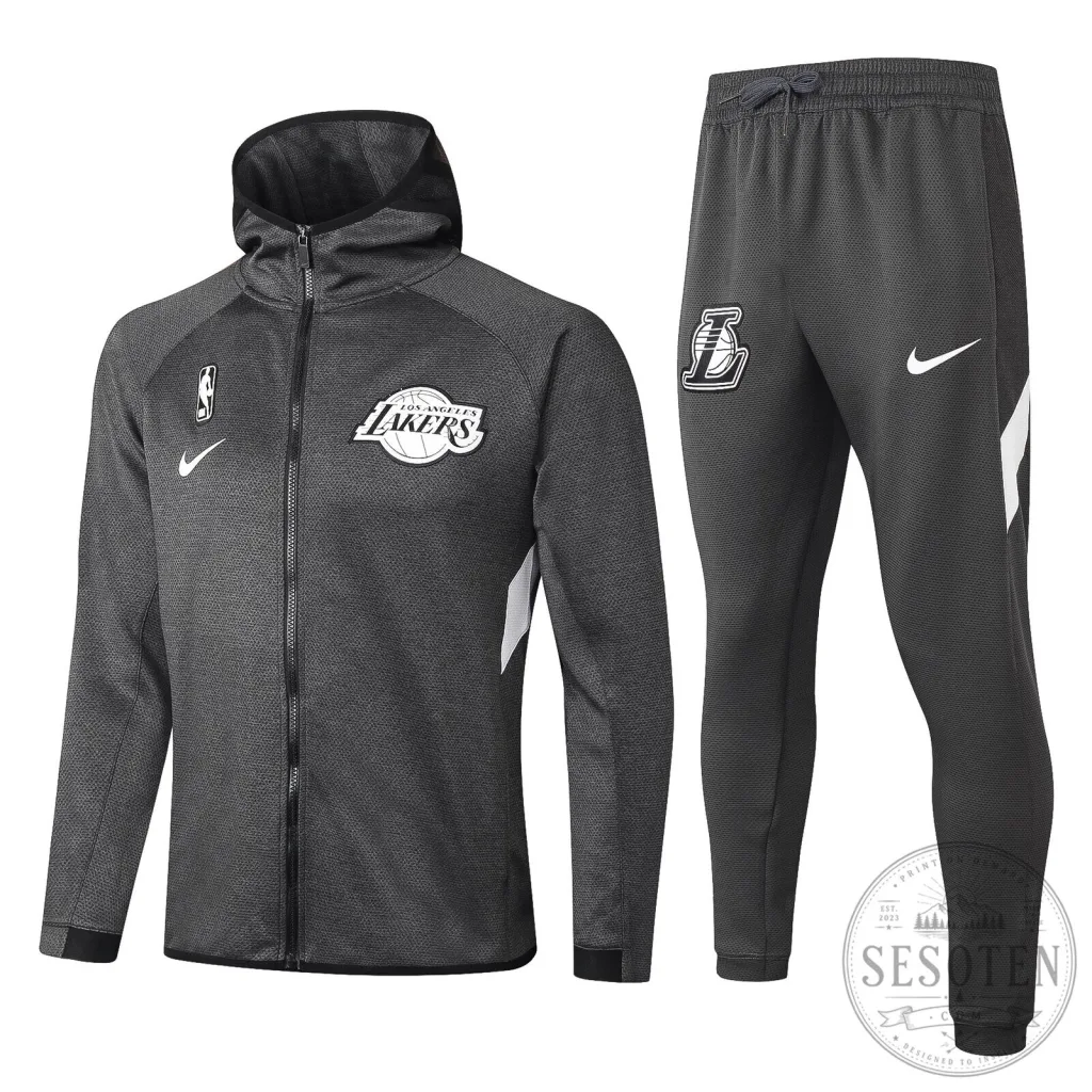Los Angeles Lakers NBA Therma Flex Black Training Hoodie and Sweatpants Set Los Angeles Lakers NBA Therma Flex Black Training Hoodie and Sweatpants Set