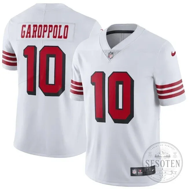 Jimmy Garoppolo San Francisco 49ers White Football Jersey 1 Jimmy Garoppolo San Francisco 49ers White Football Jersey