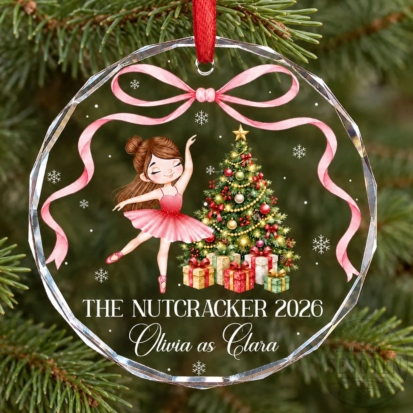 The Nutcracker Ballet Girl Personalized Christmas Ornament