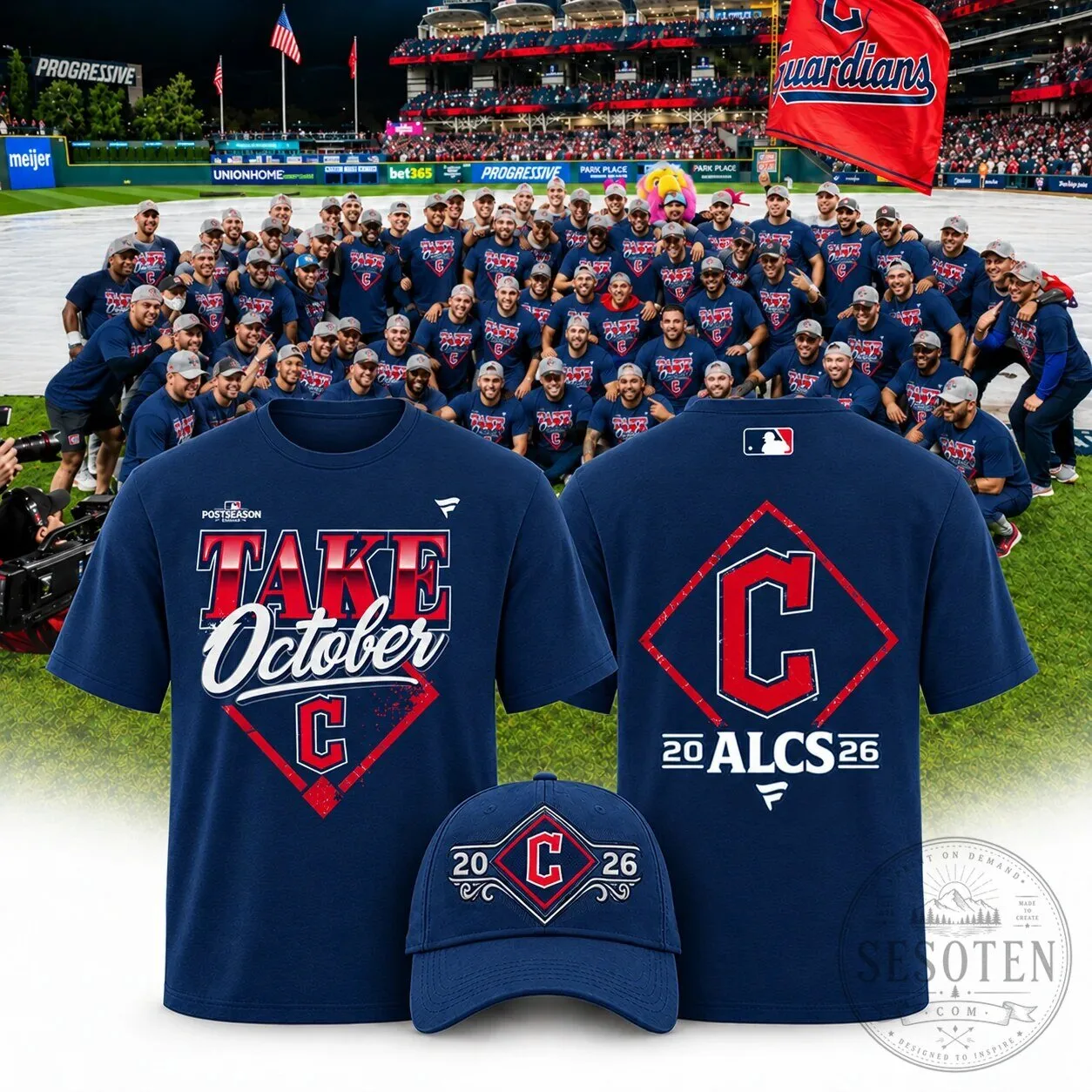 Cleveland Guardians 2026 ALCS Postseason Take October Distressed T-Shirt 2 Cleveland Guardians 2026 ALCS Postseason Take October Distressed T-Shirt
