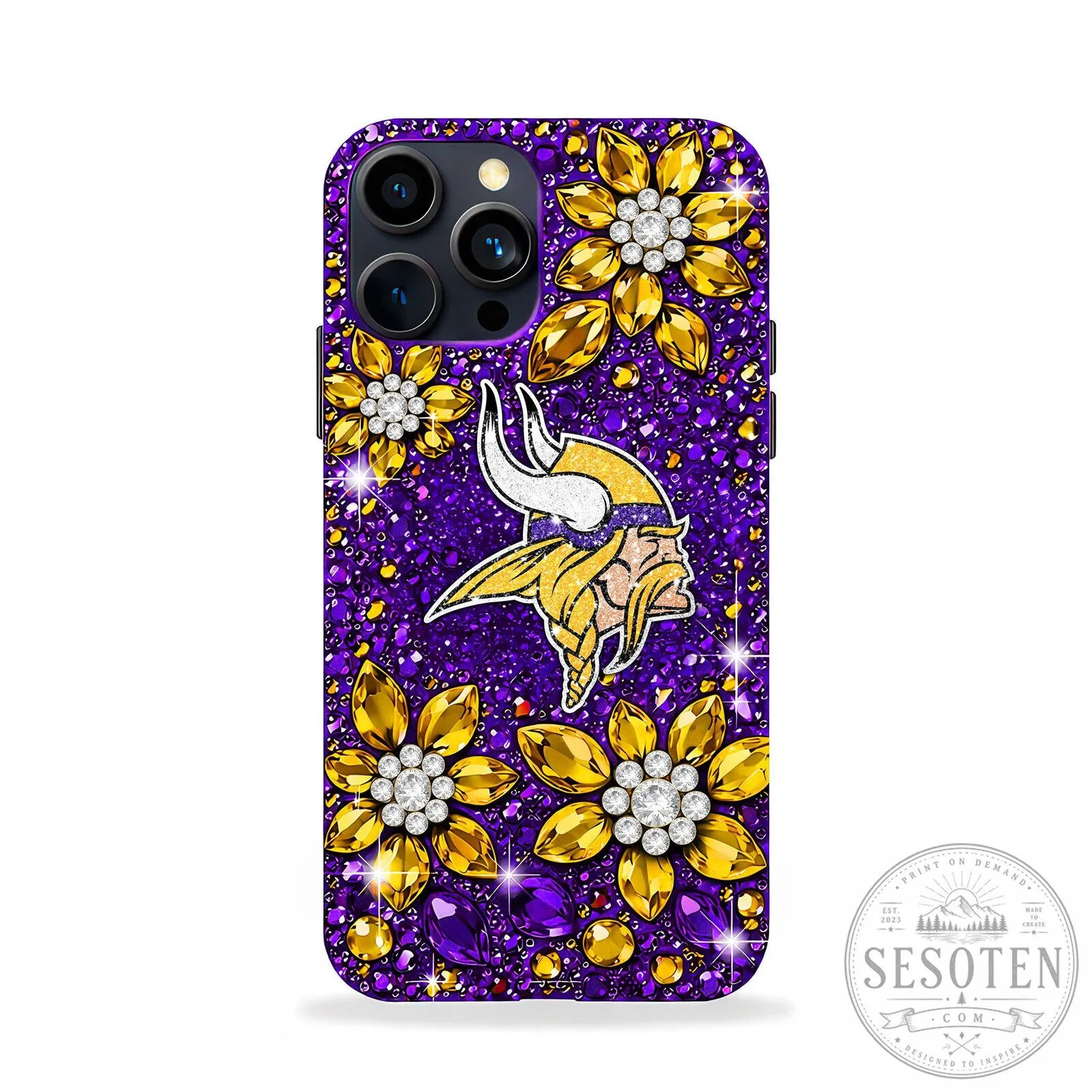 Minnesota Vikings NFL Football Team Glitter Phone Case