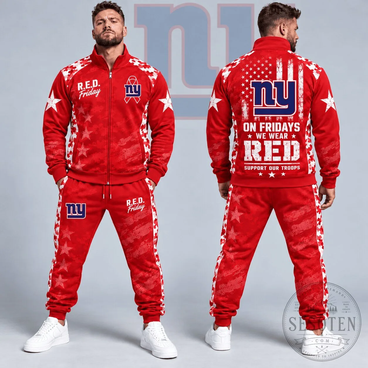 New York Giants R.E.D. Friday Military Camouflage Stars and Stripes Hoodie