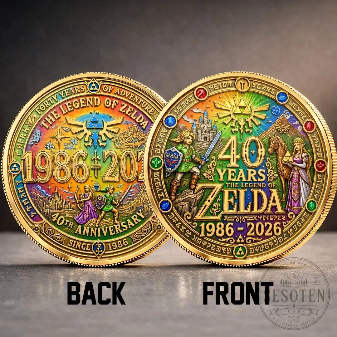 Legend of Zelda 40th Anniversary Gold Commemorative Coin Collectible