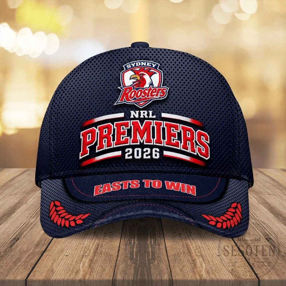 Sydney Roosters NRL Premiers 2026 Easts To Win Baseball Cap Hat