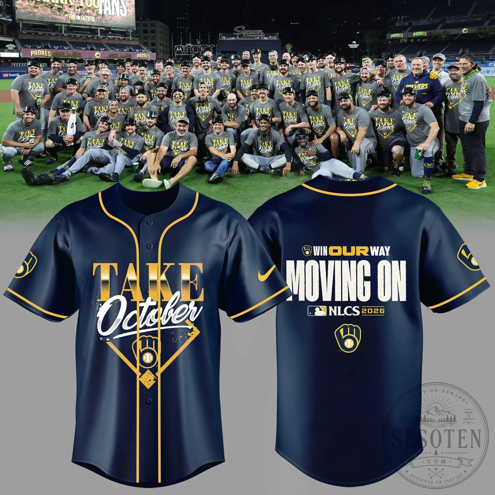 Milwaukee Brewers 2026 MLB Division Series Champions Locker Room Baseball Jersey